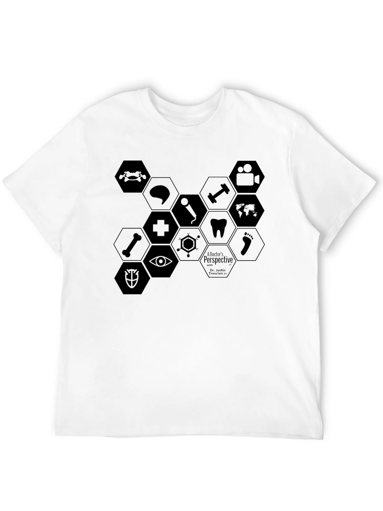 A Doctors Perspective T-Shirt - Medical Hexagon Design
