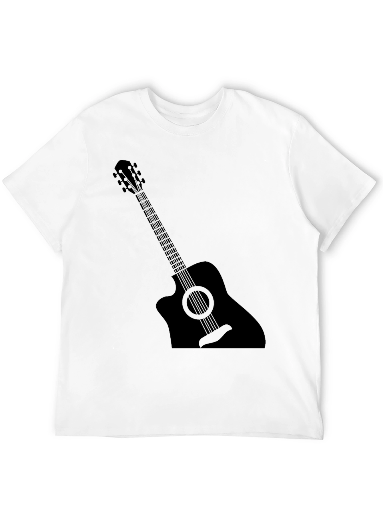 Guitar Graphic Black T-Shirt - Music Lover Tee