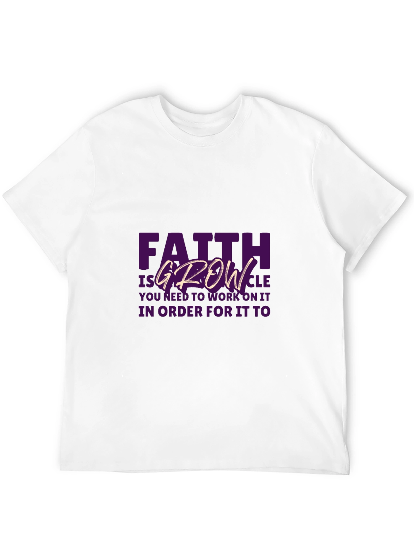Faith & Growth Graphic Tee - Inspiring Black T-Shirt