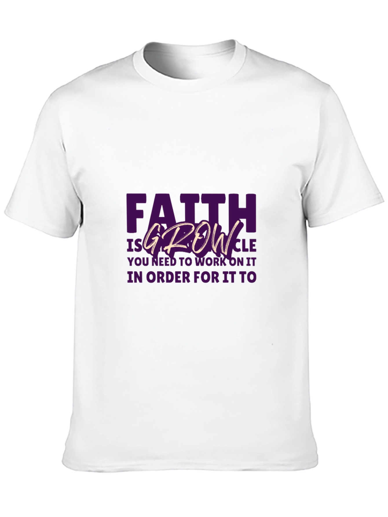 Faith & Growth Graphic Tee - Inspiring Black T-Shirt