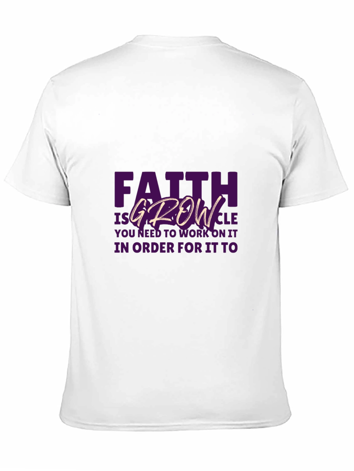 Faith & Growth Graphic Tee - Inspiring Black T-Shirt