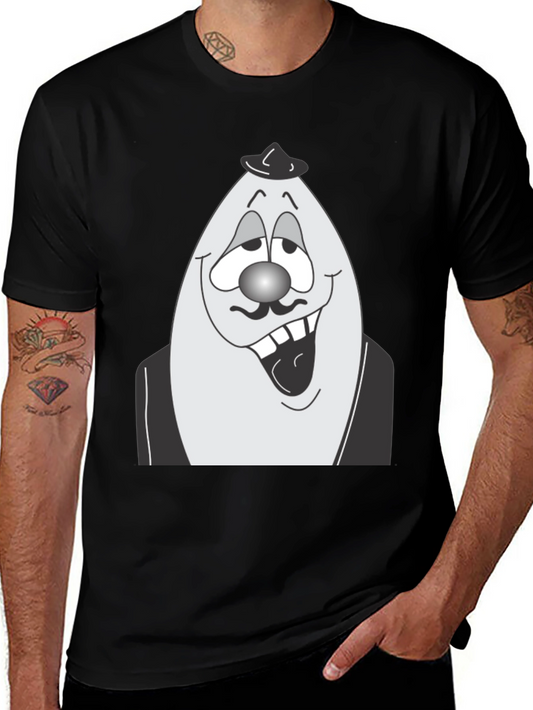 Egghead Man Graphic Tee - Black Cotton Shirt