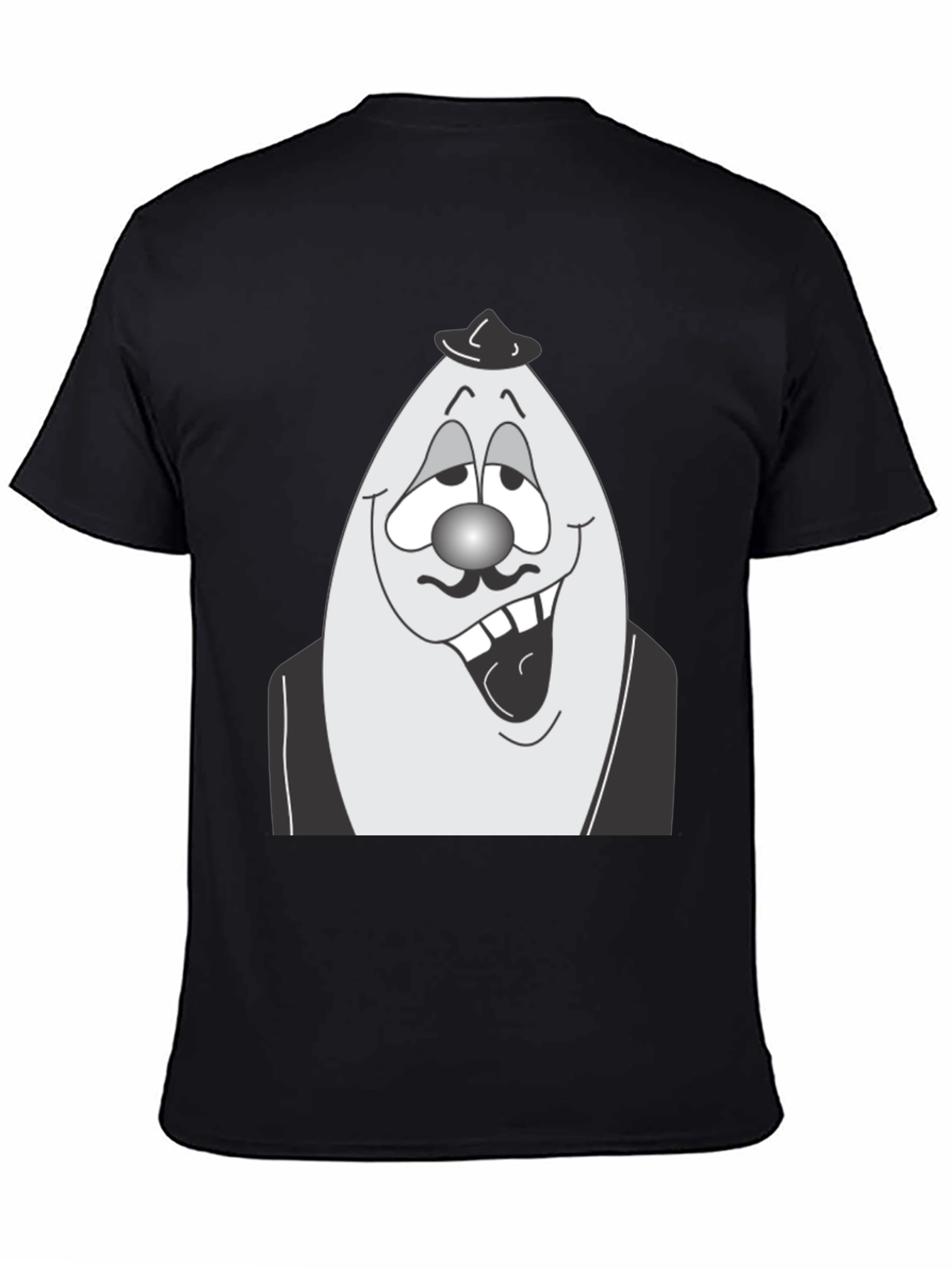 Egghead Man Graphic Tee - Black Cotton Shirt