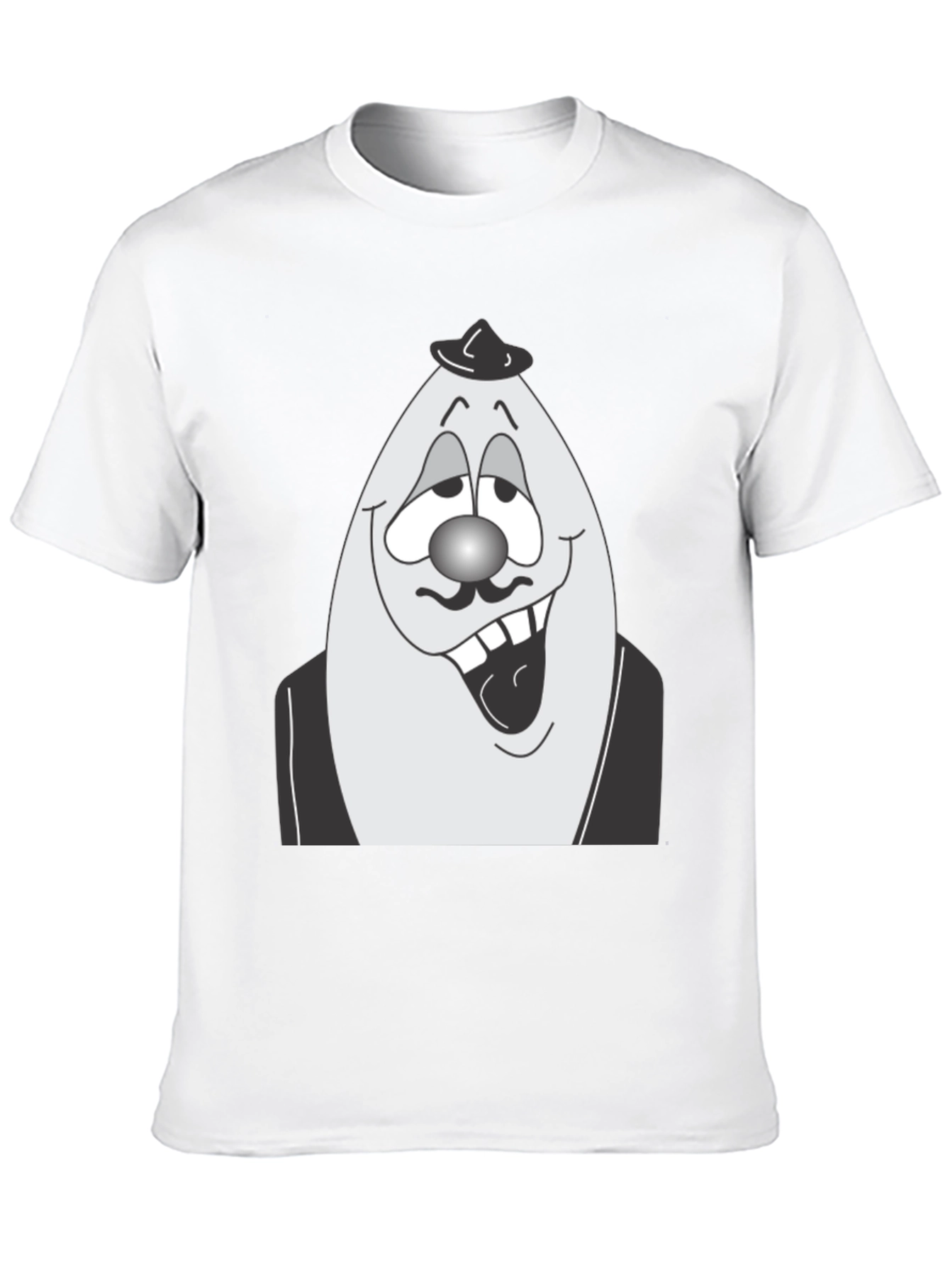 Egghead Man Graphic Tee - Black Cotton Shirt