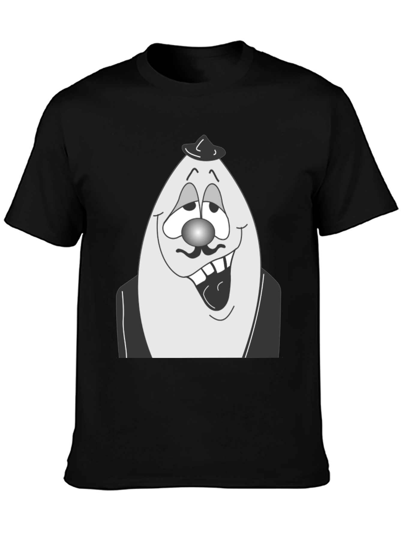Egghead Man Graphic Tee - Black Cotton Shirt