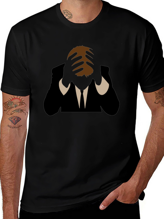 Stressed Silhouette Graphic Tee - Black
