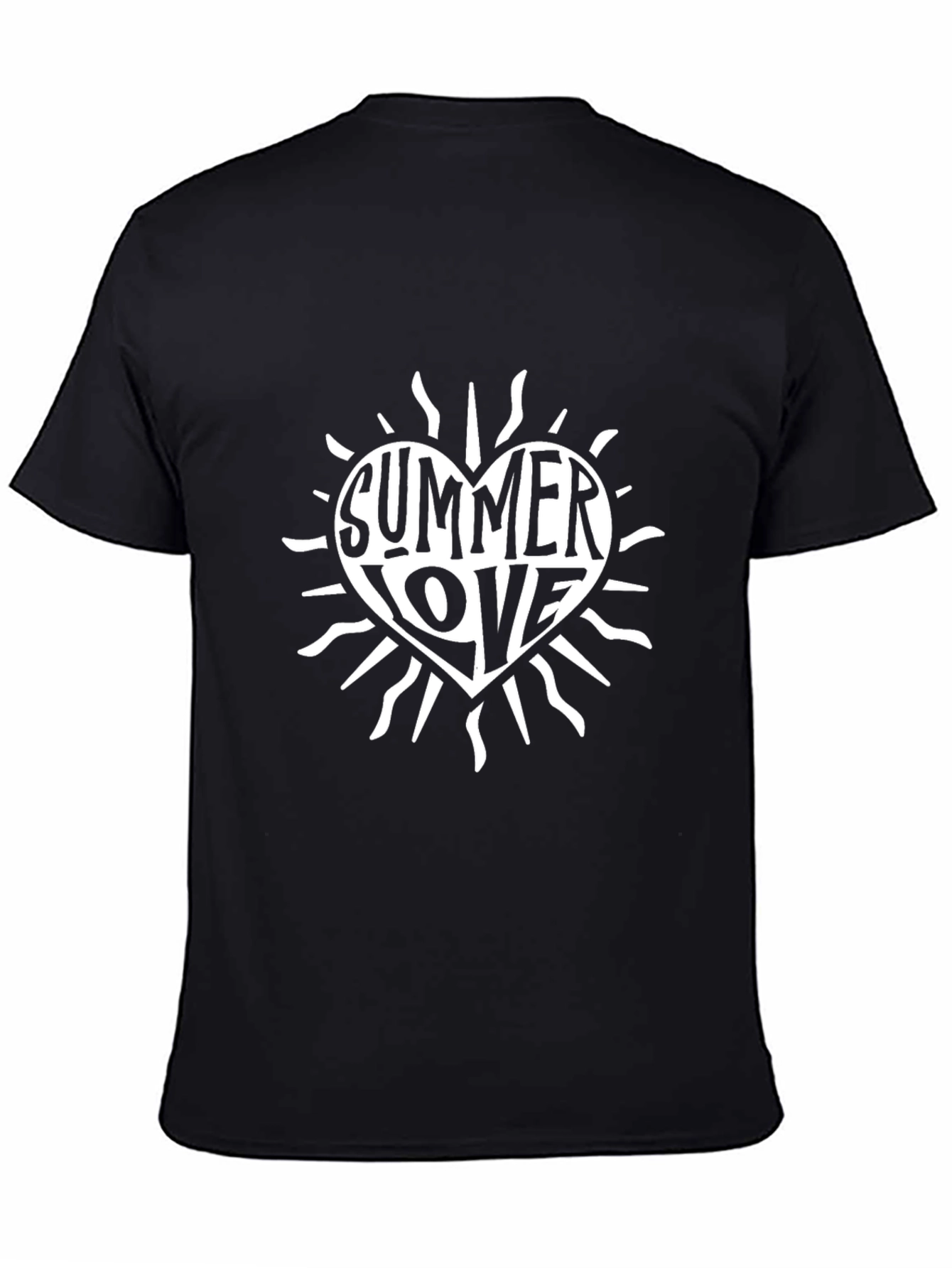 Summer Love Graphic Tee - Black Cotton T-Shirt