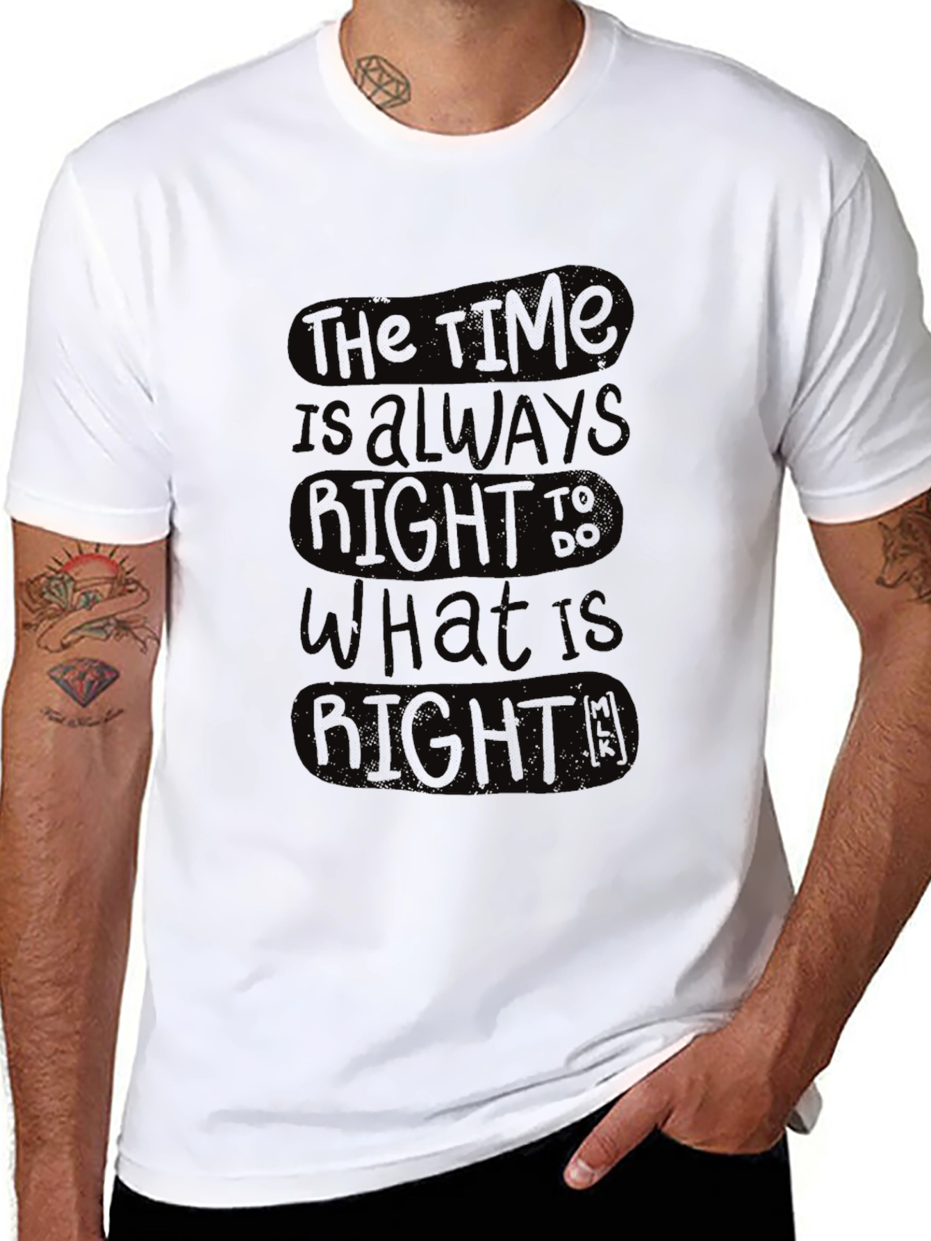 The Time is Always Right T-Shirt - Black