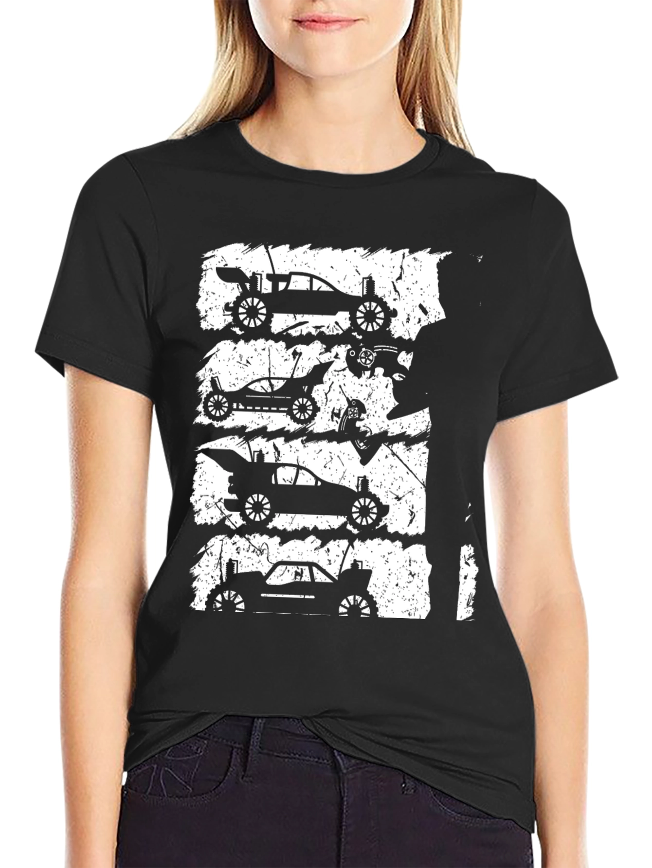 RC Car Silhouette Graphic Tee - Black