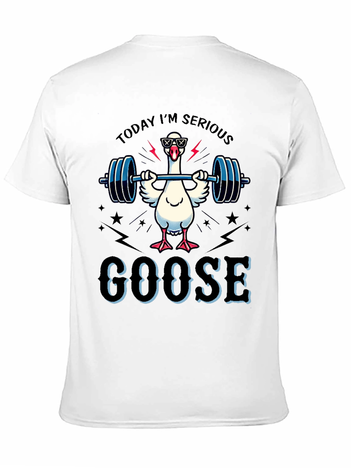 Serious Goose Lifting Weights T-Shirt