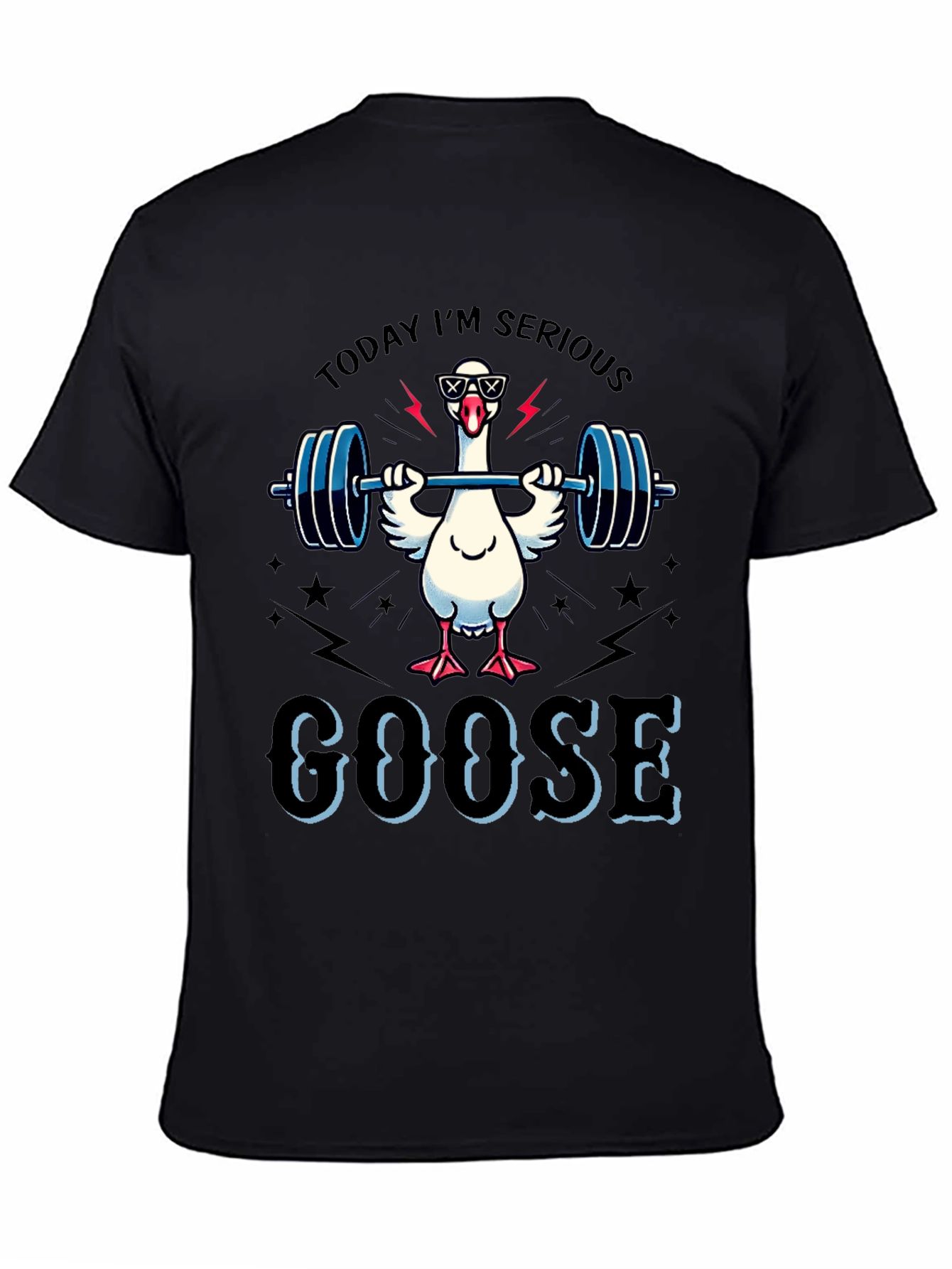 Serious Goose Lifting Weights T-Shirt