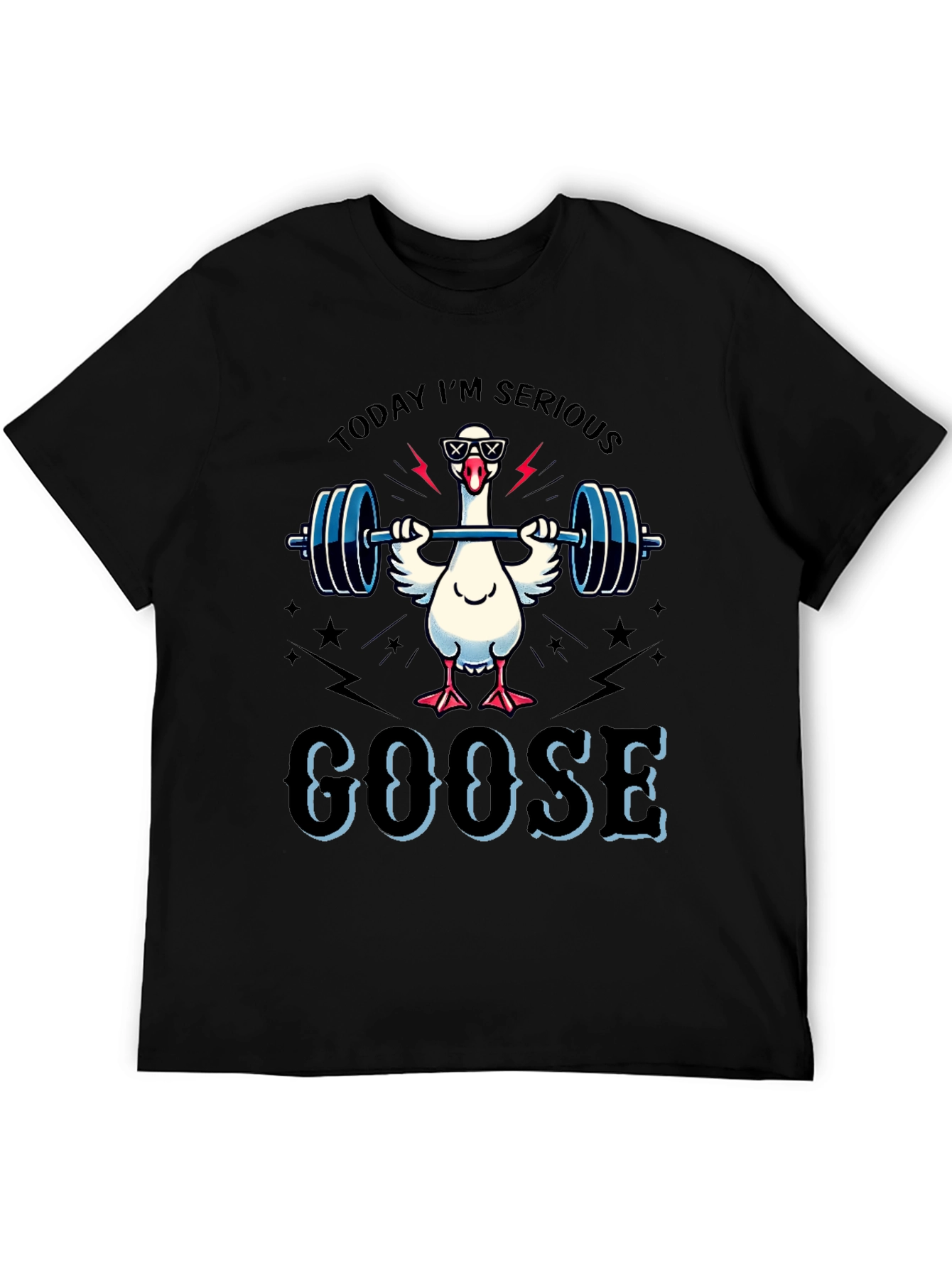 Serious Goose Lifting Weights T-Shirt