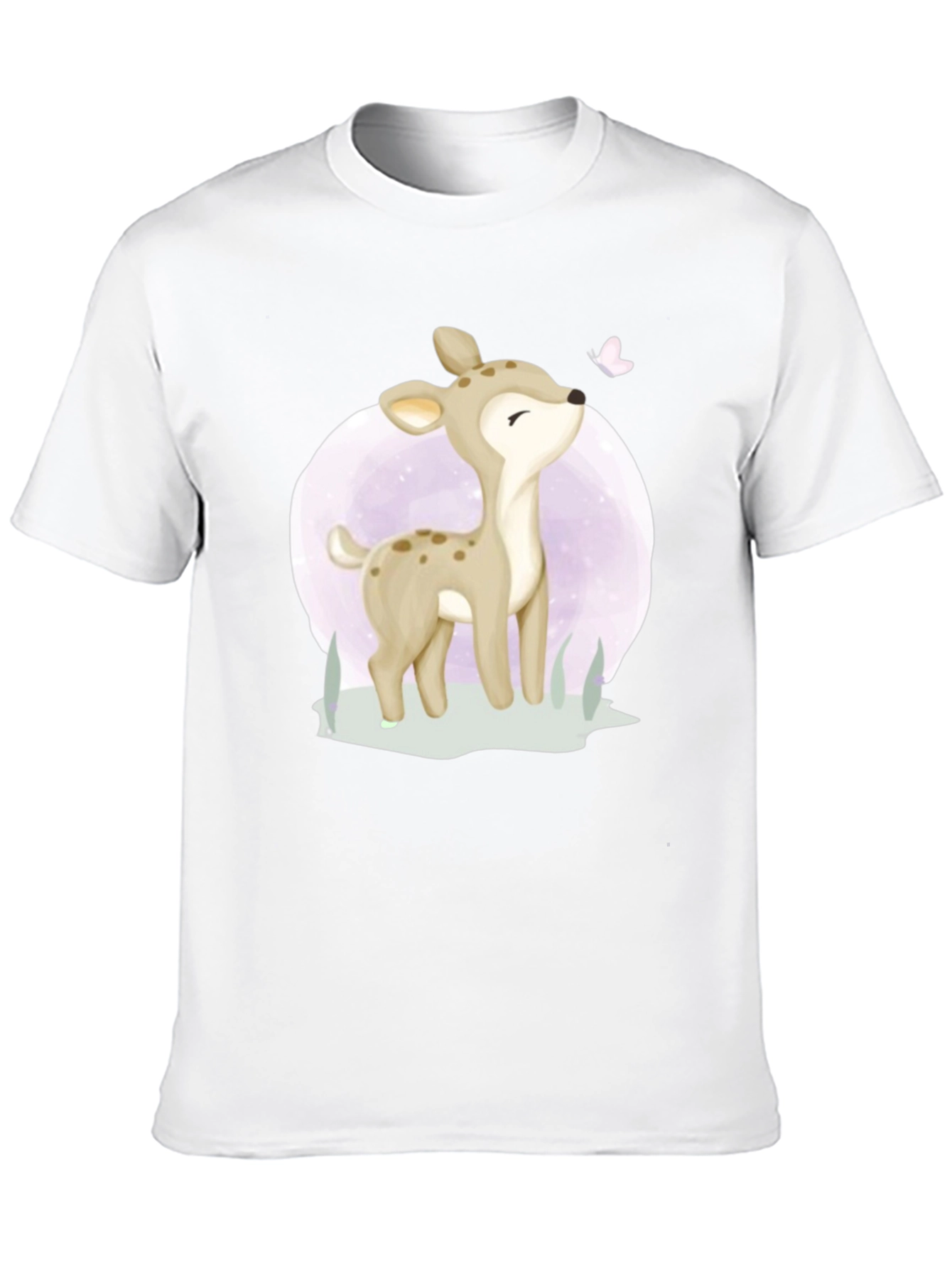 Cute Deer Graphic Tee - Black T-Shirt