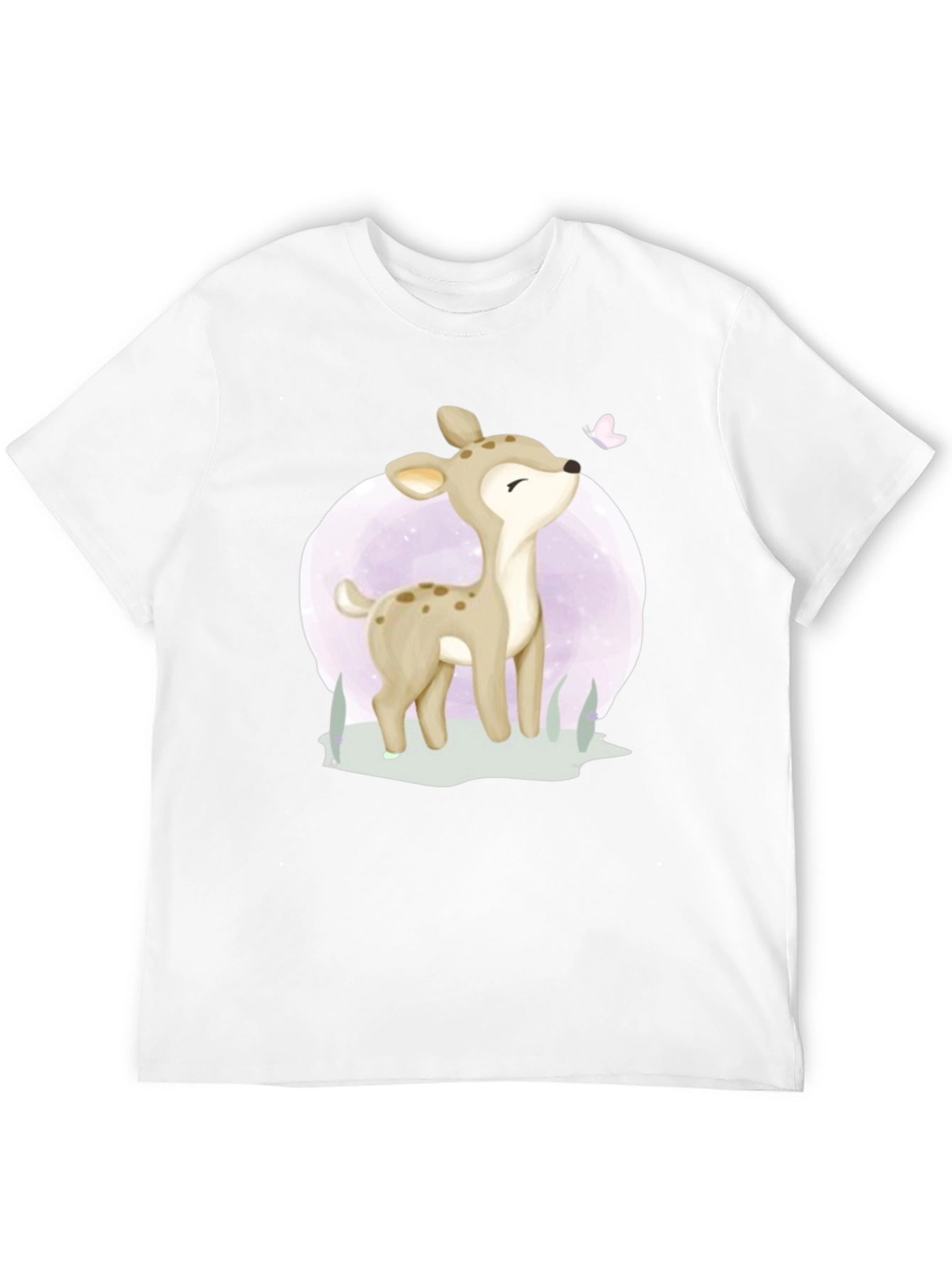 Cute Deer Graphic Tee - Black T-Shirt