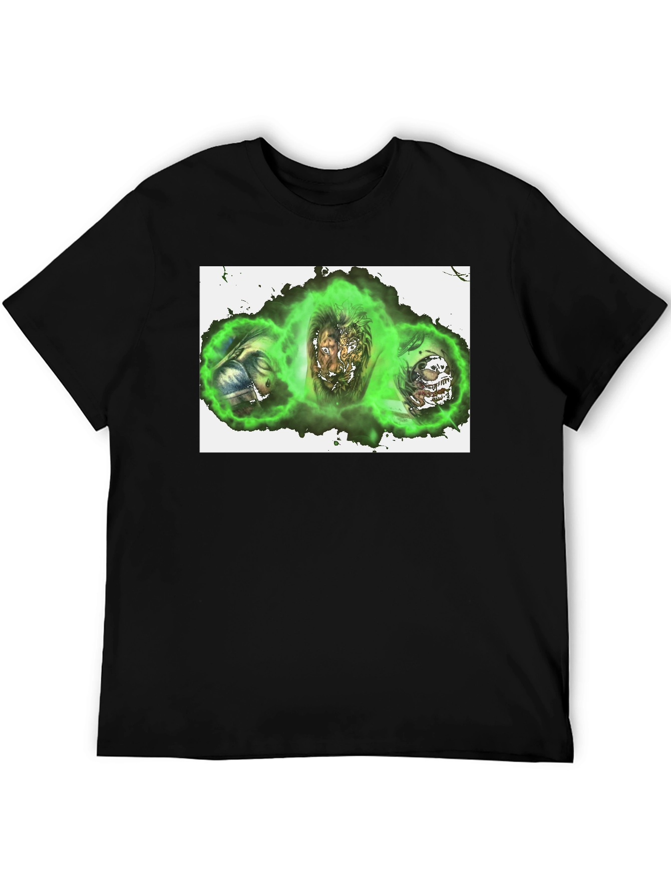 Green Aura Graphic Print T-Shirt