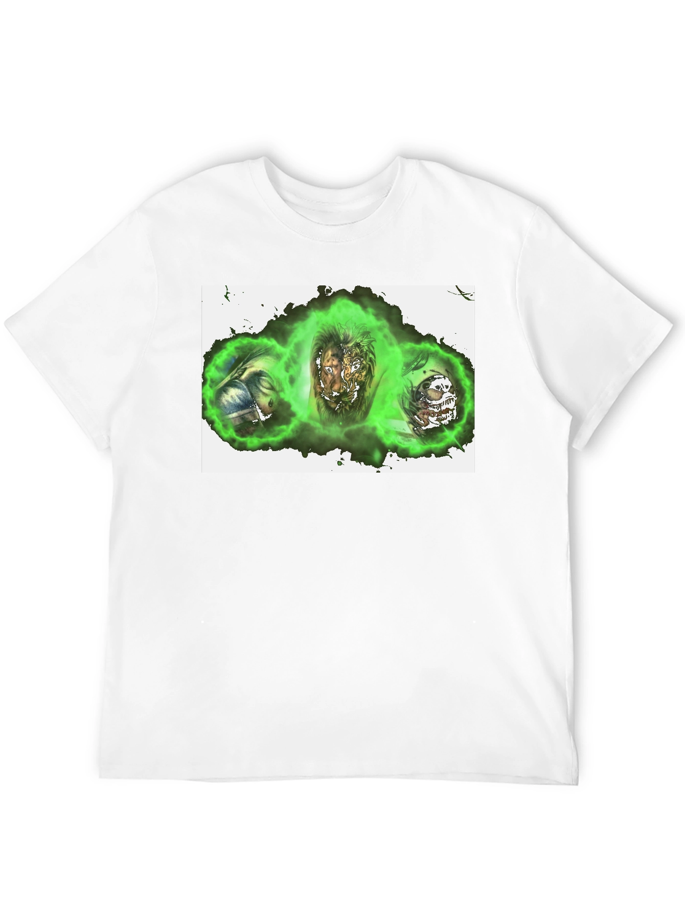 Green Aura Graphic Print T-Shirt