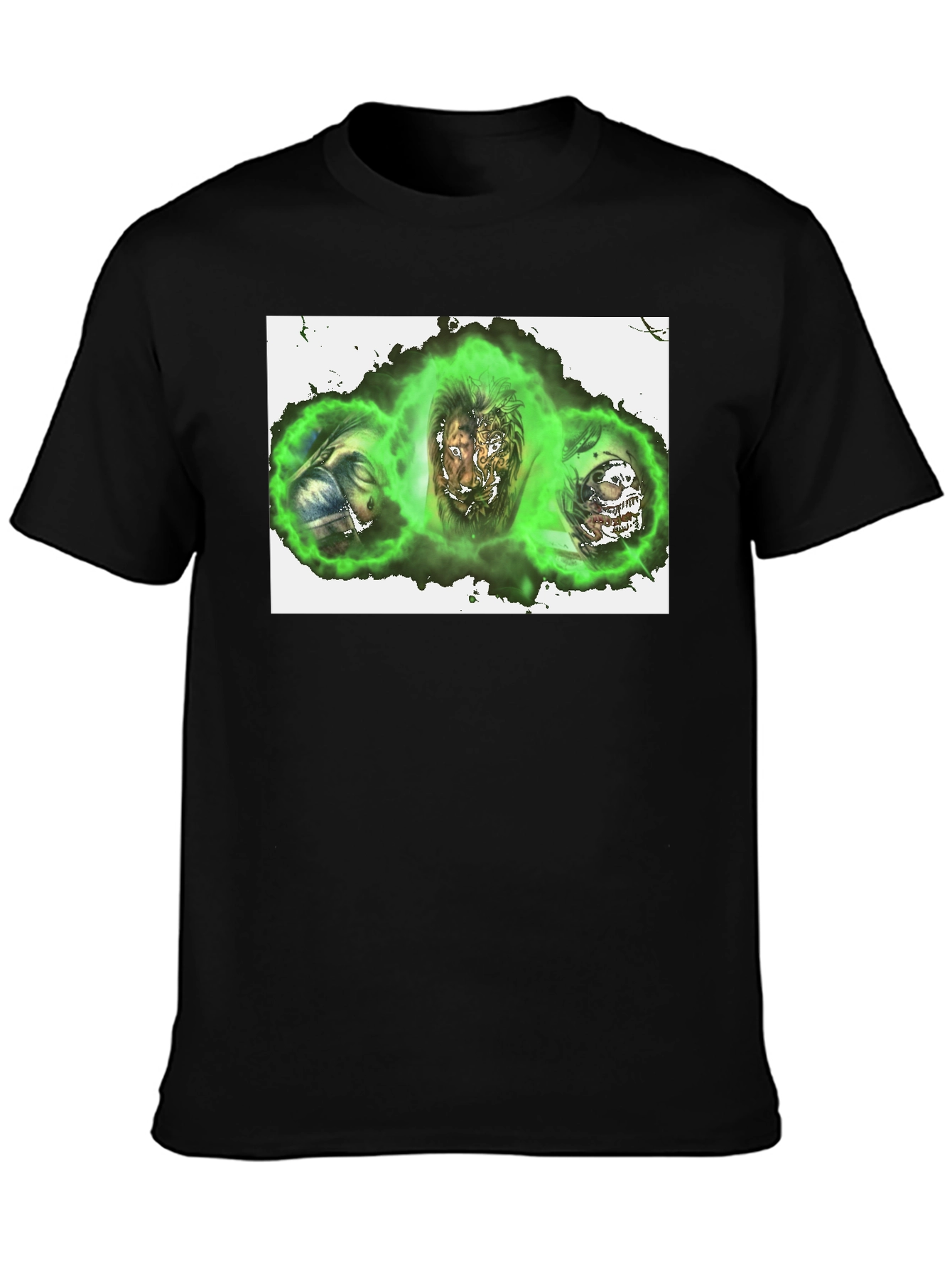 Green Aura Graphic Print T-Shirt