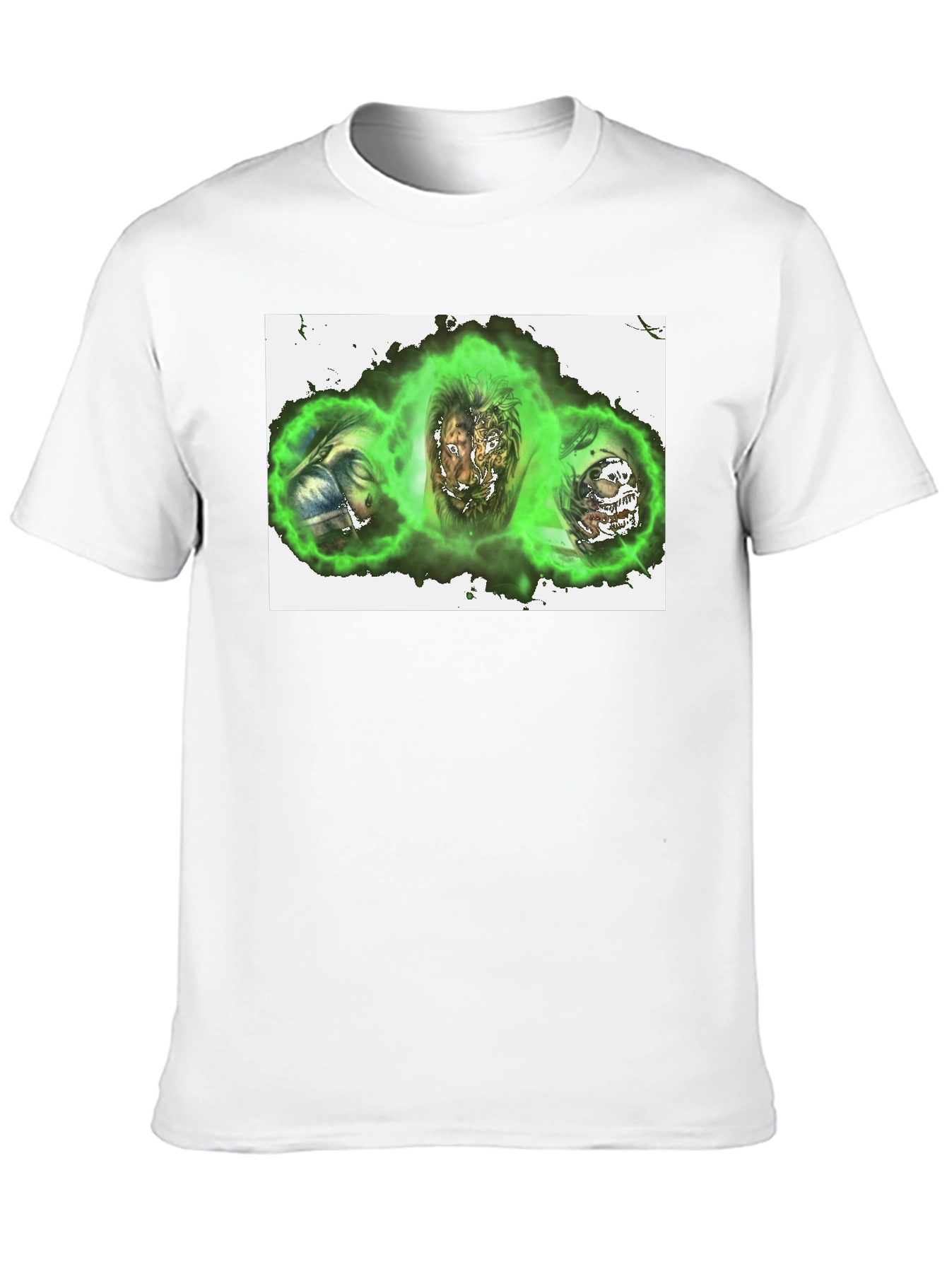 Green Aura Graphic Print T-Shirt