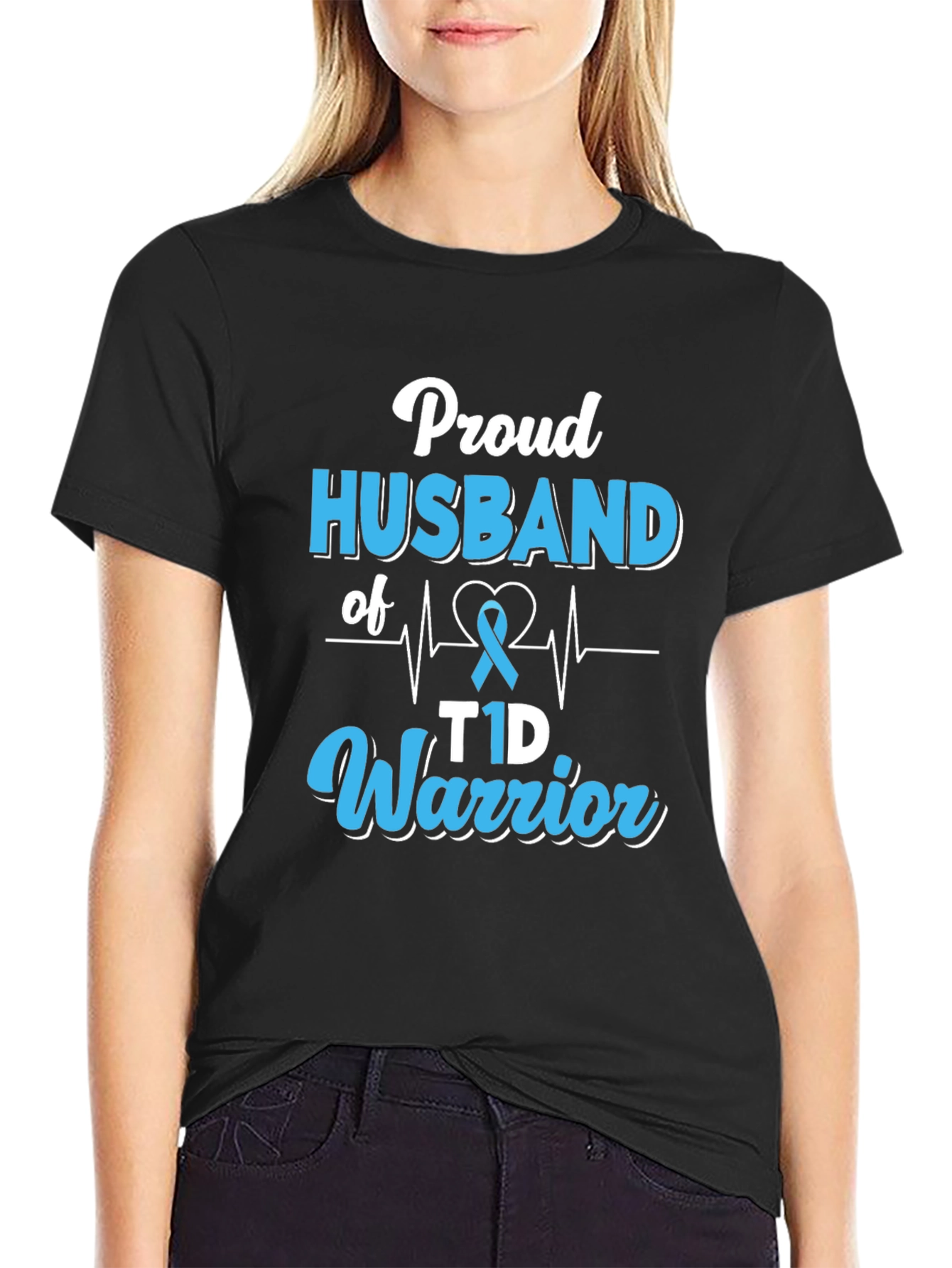 Proud Husband of T1D Warrior Graphic T-Shirt