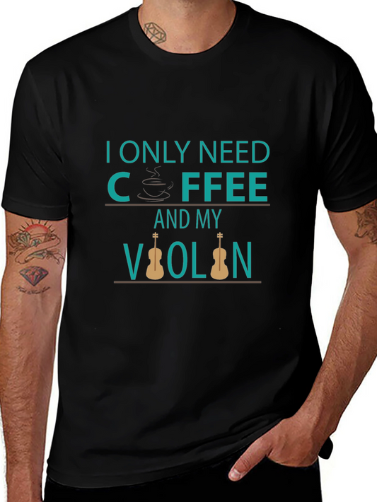 Coffee and Violin T-Shirt - Musician Tee
