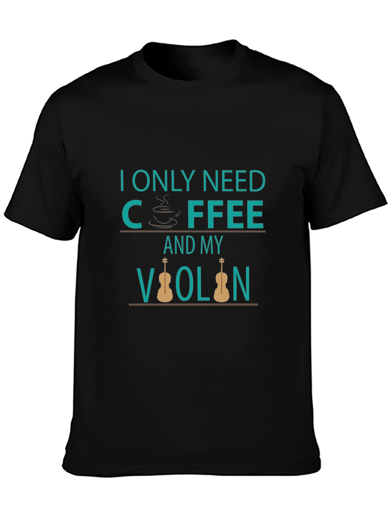 Coffee and Violin T-Shirt - Musician Tee