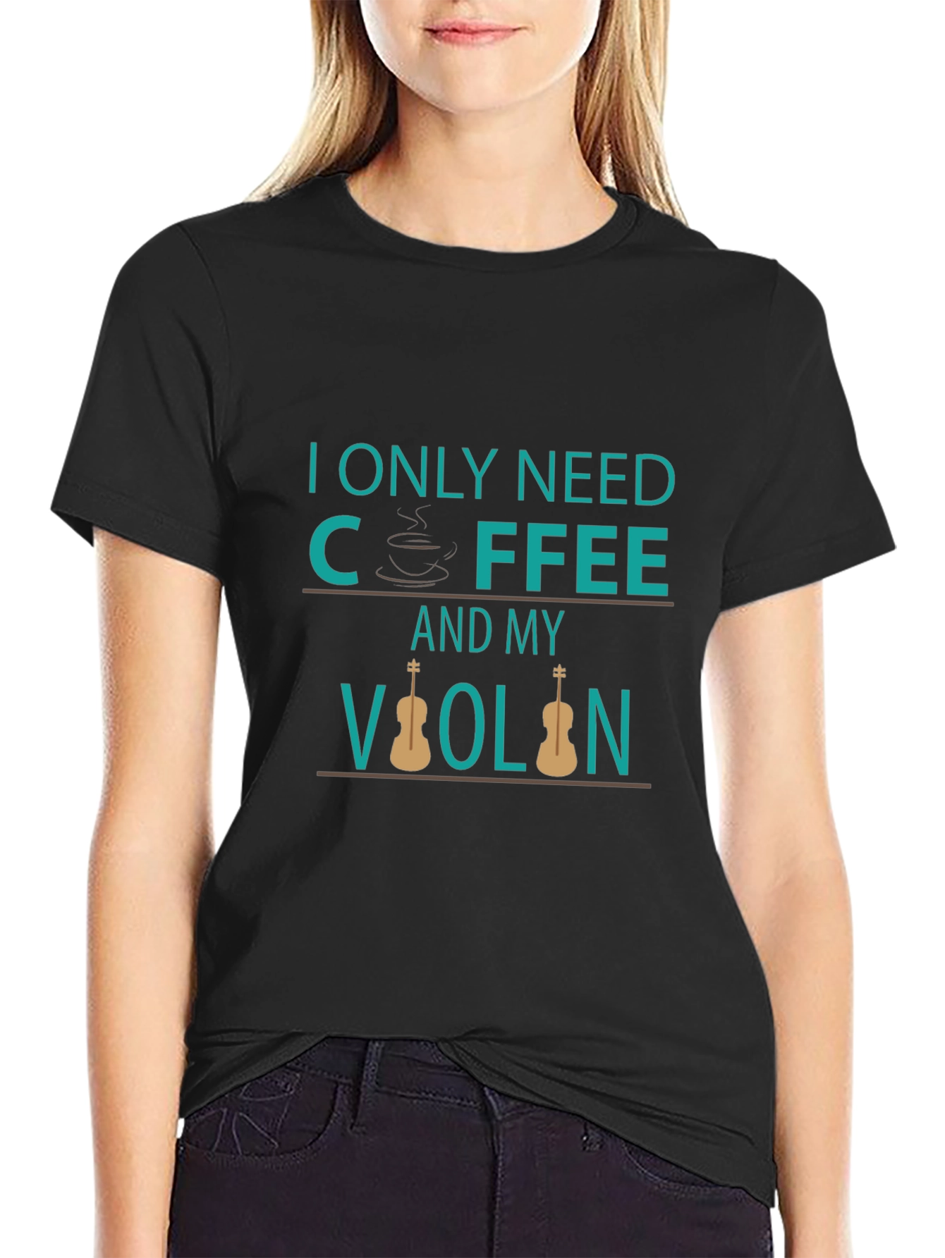 Coffee and Violin T-Shirt - Musician Tee