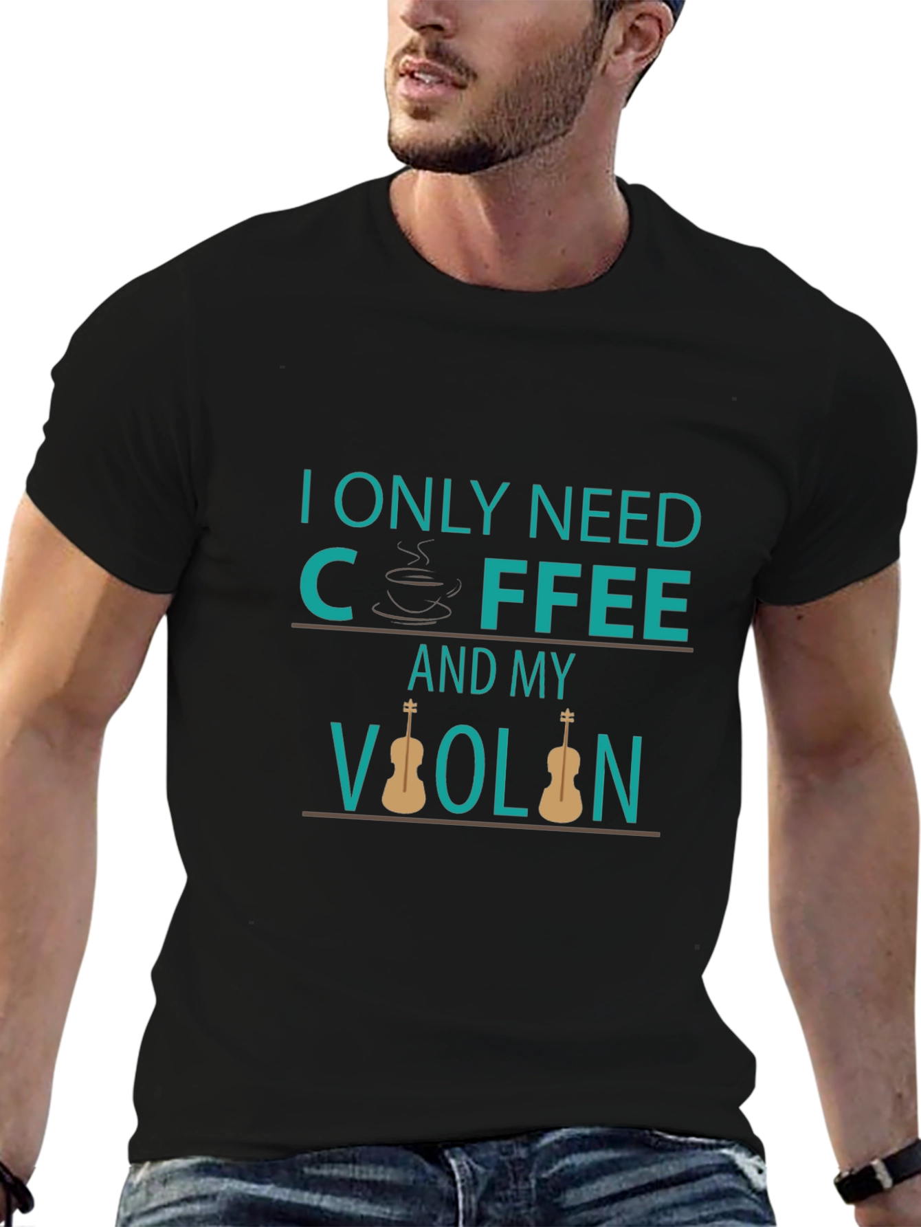 Coffee and Violin T-Shirt - Musician Tee