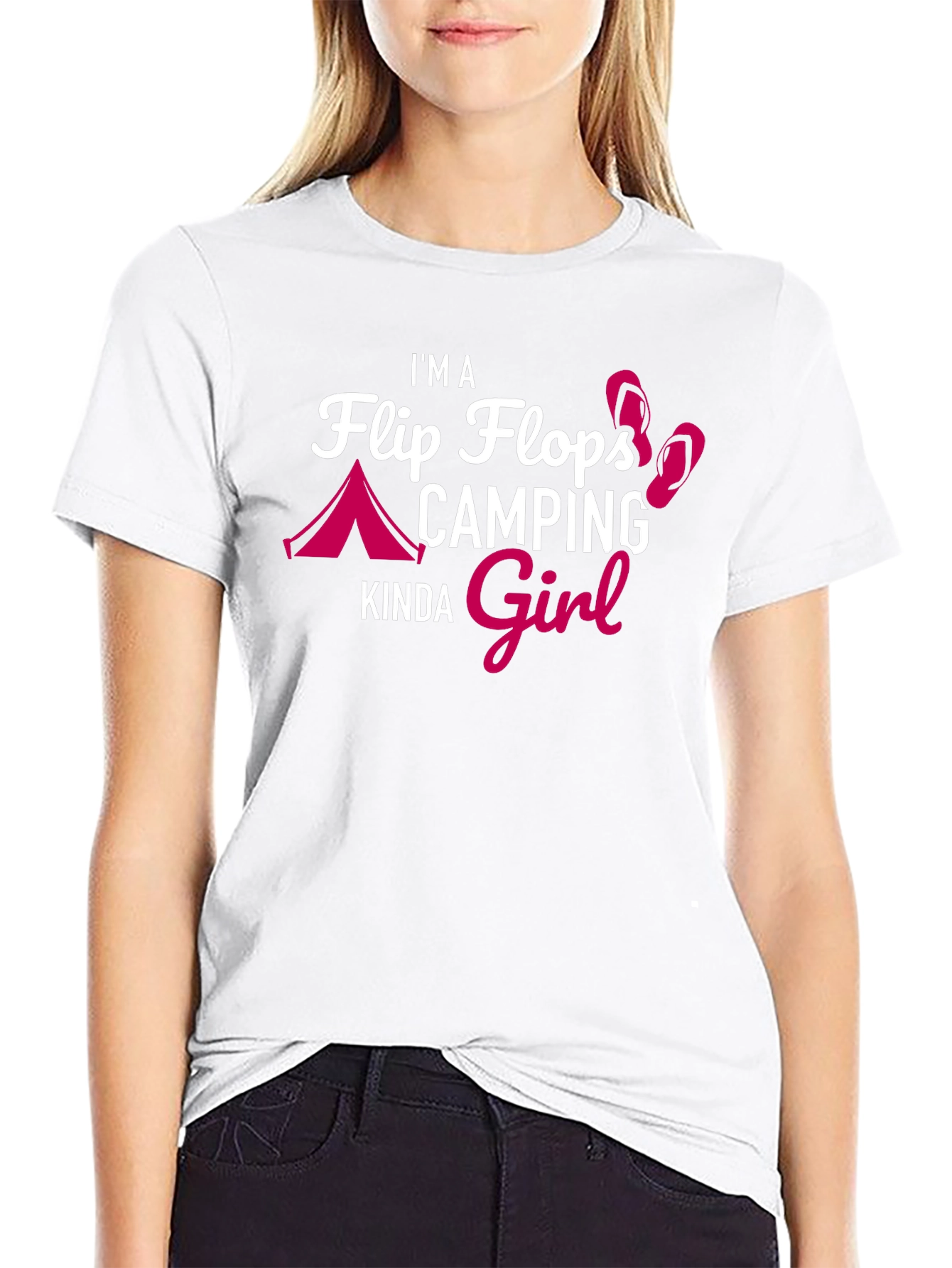 Flip Flops Camping Girl T-Shirt