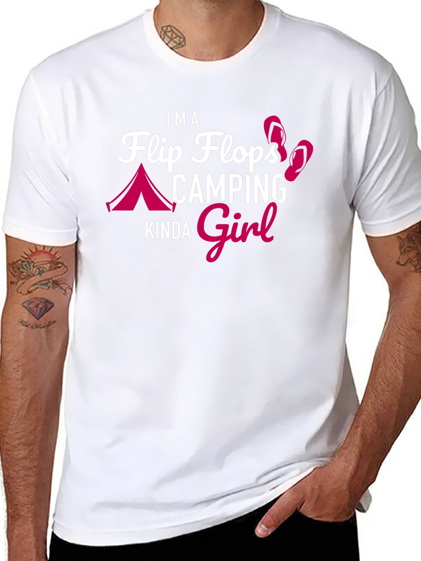 Flip Flops Camping Girl T-Shirt