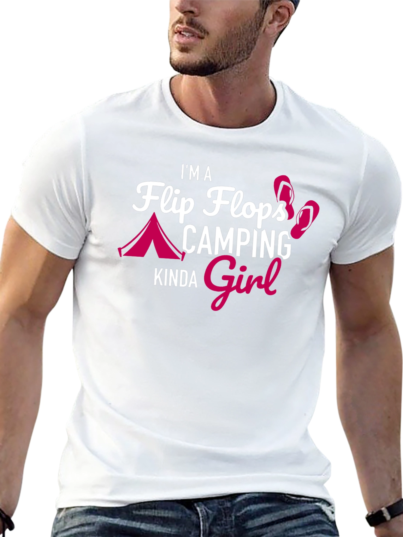 Flip Flops Camping Girl T-Shirt