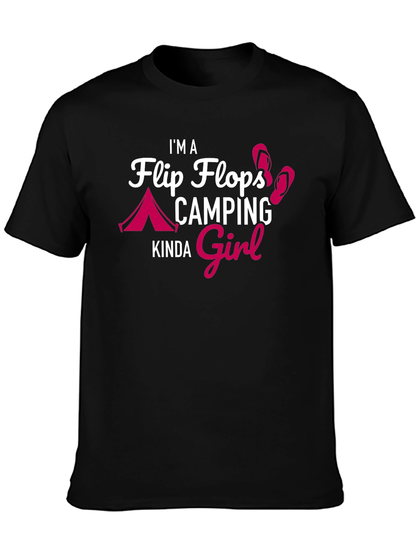 Flip Flops Camping Girl T-Shirt