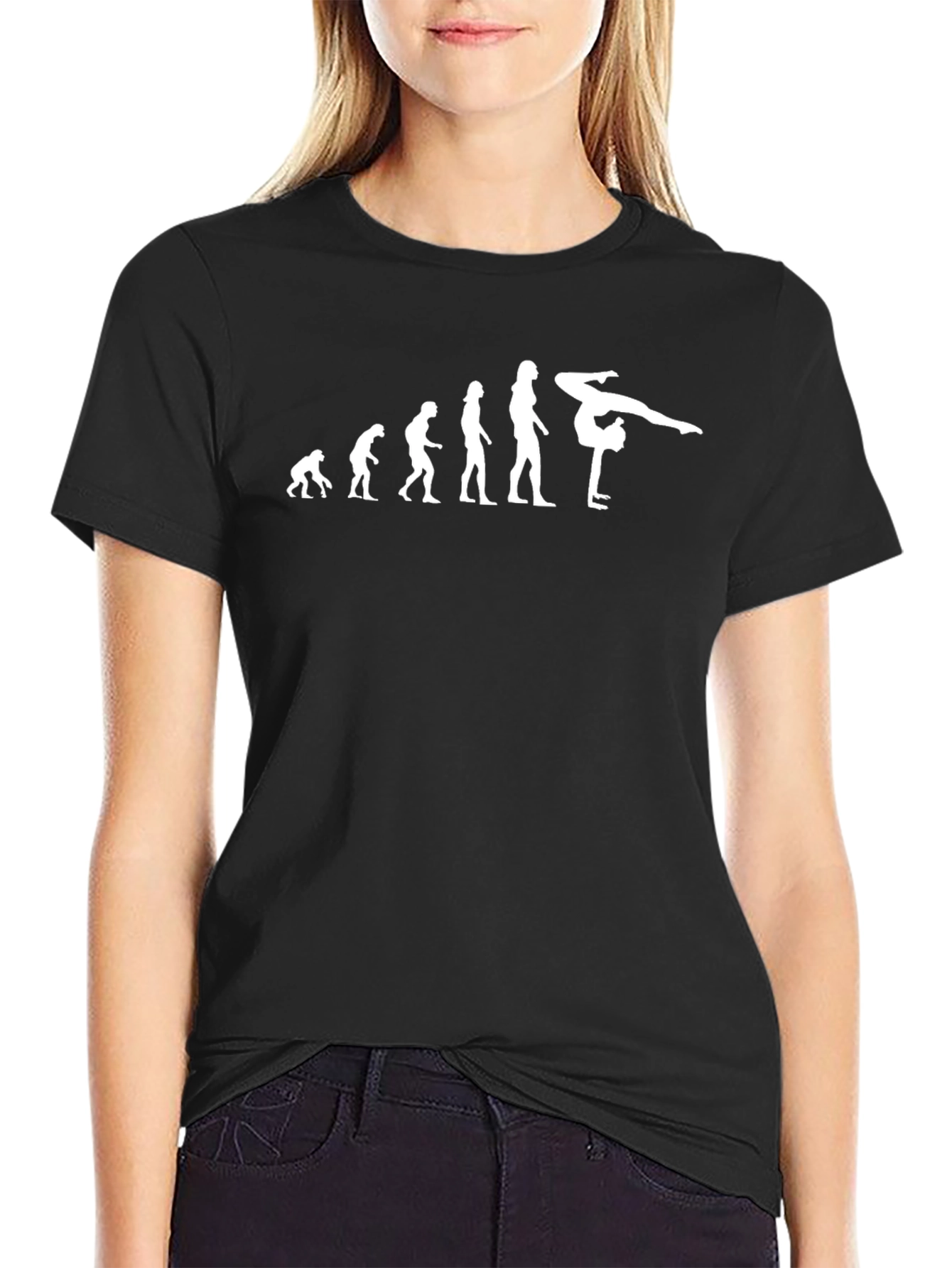 Gymnast Evolution T-Shirt - Black Cotton Tee