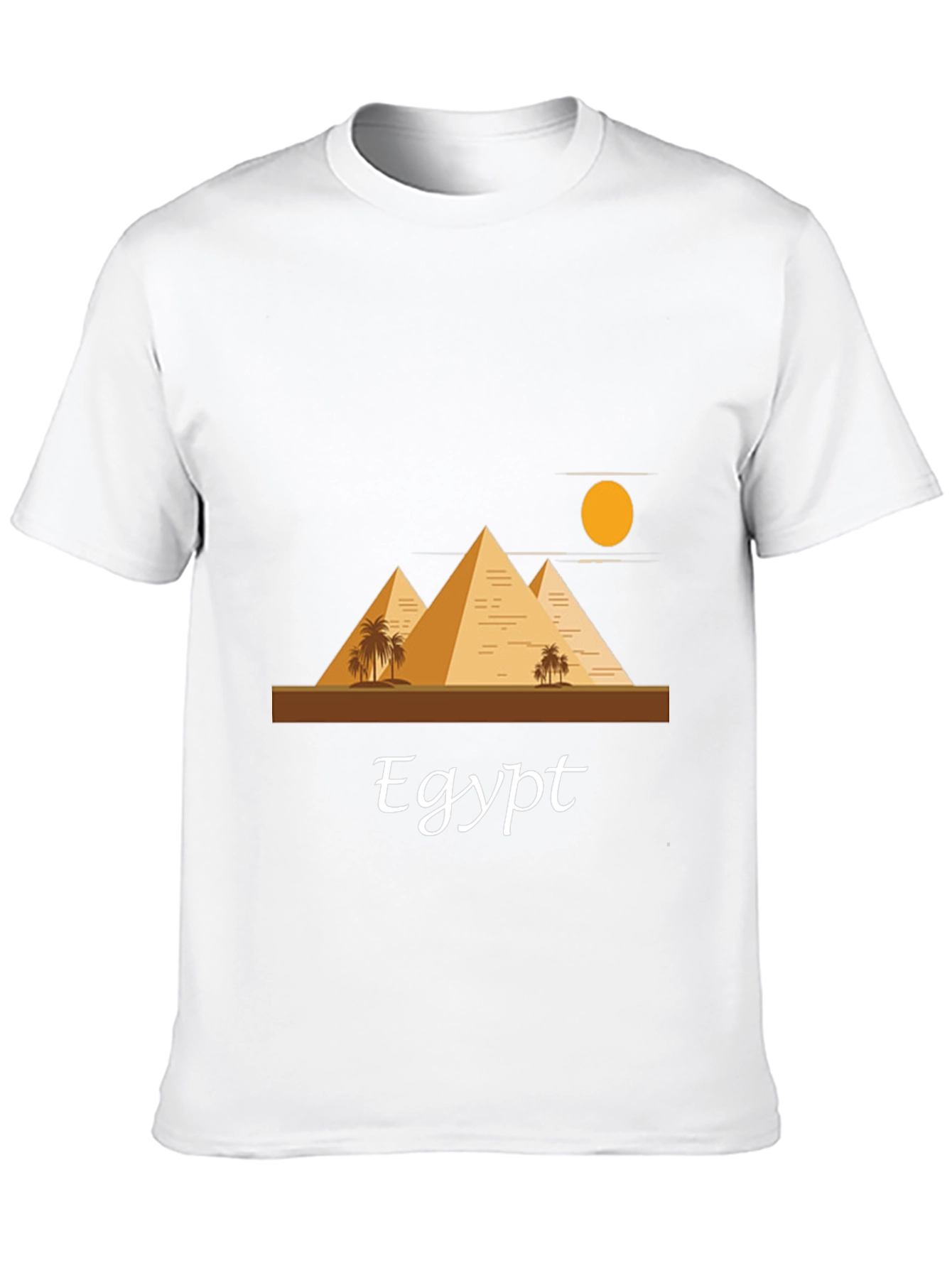 Egypt Pyramid T-Shirt - Black Cotton Blend Graphic Tee