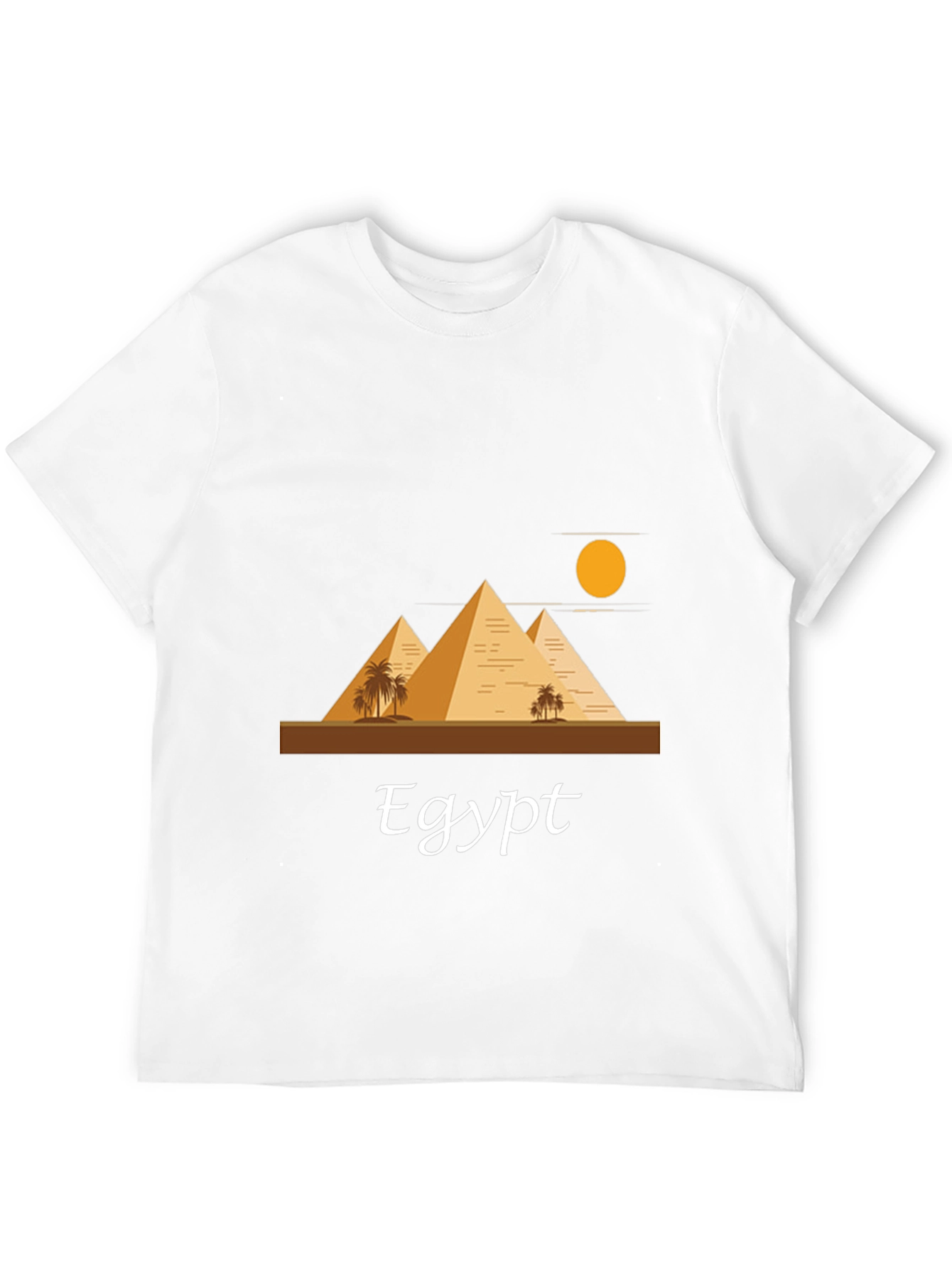 Egypt Pyramid T-Shirt - Black Cotton Blend Graphic Tee