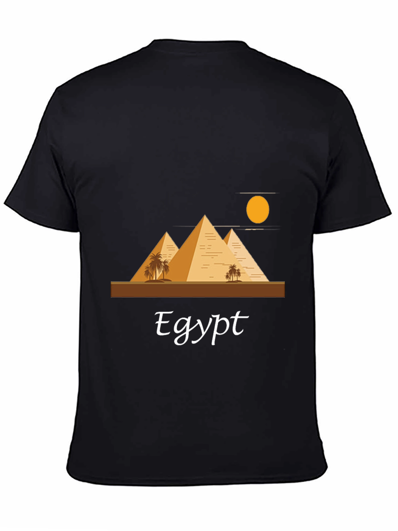 Egypt Pyramid T-Shirt - Black Cotton Blend Graphic Tee