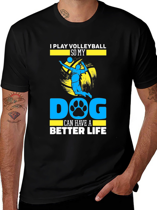 Volleyball Dog Lover Graphic Tee