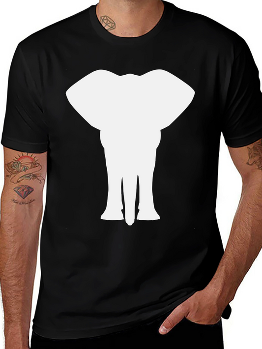 Elephant Graphic Tee - Classic Black Cotton Shirt