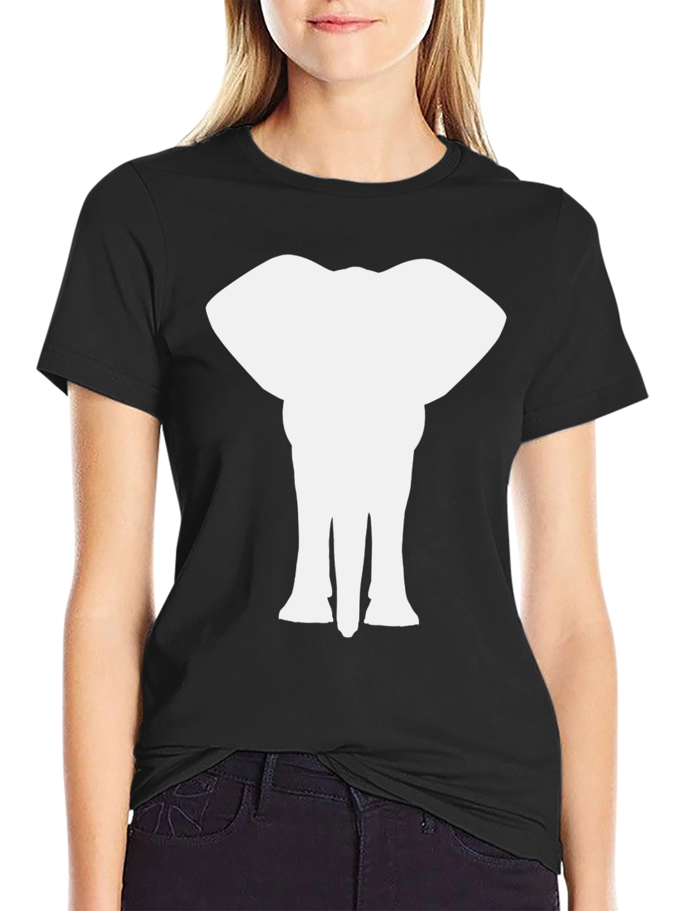 Elephant Graphic Tee - Classic Black Cotton Shirt
