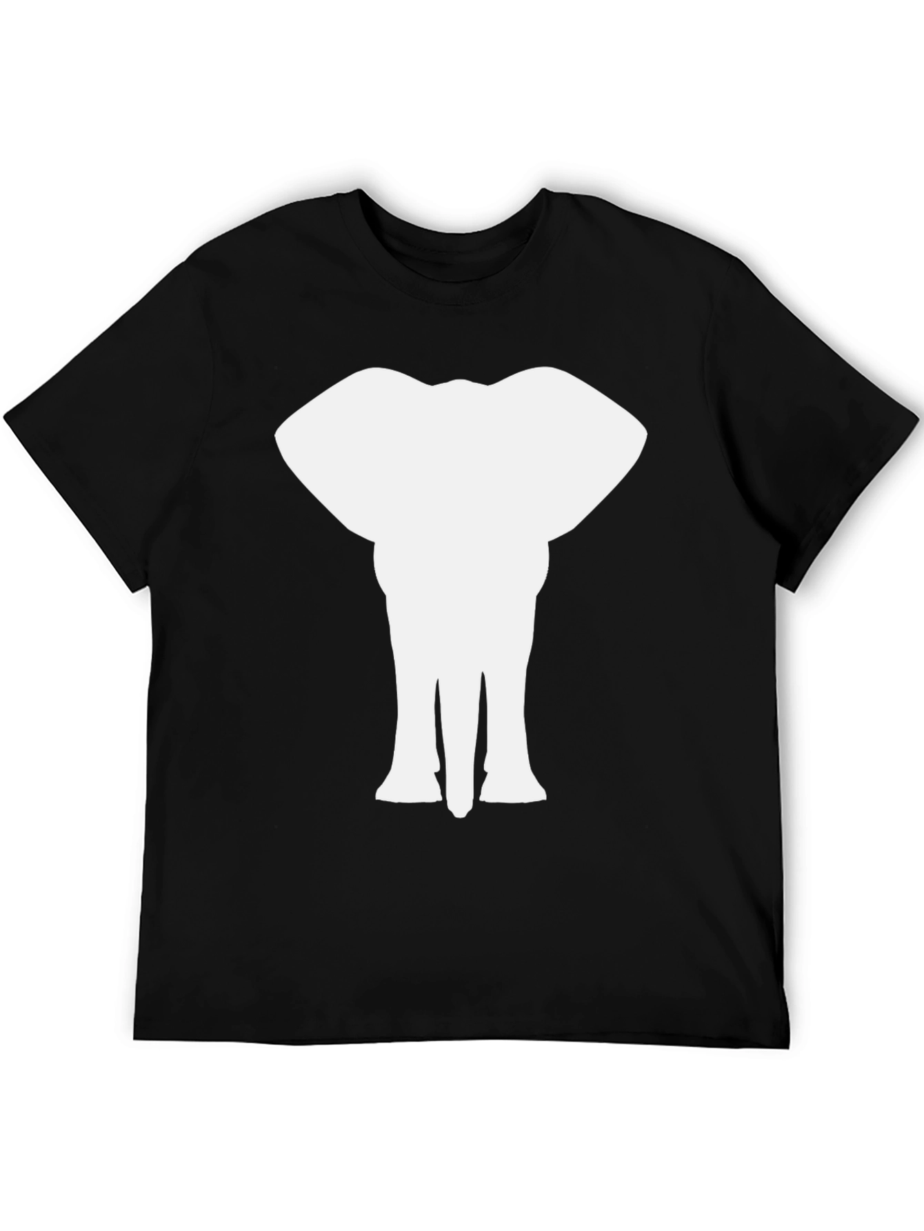 Elephant Graphic Tee - Classic Black Cotton Shirt