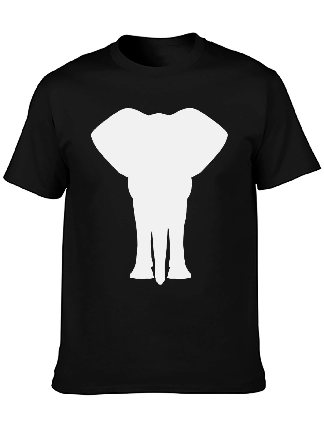 Elephant Graphic Tee - Classic Black Cotton Shirt