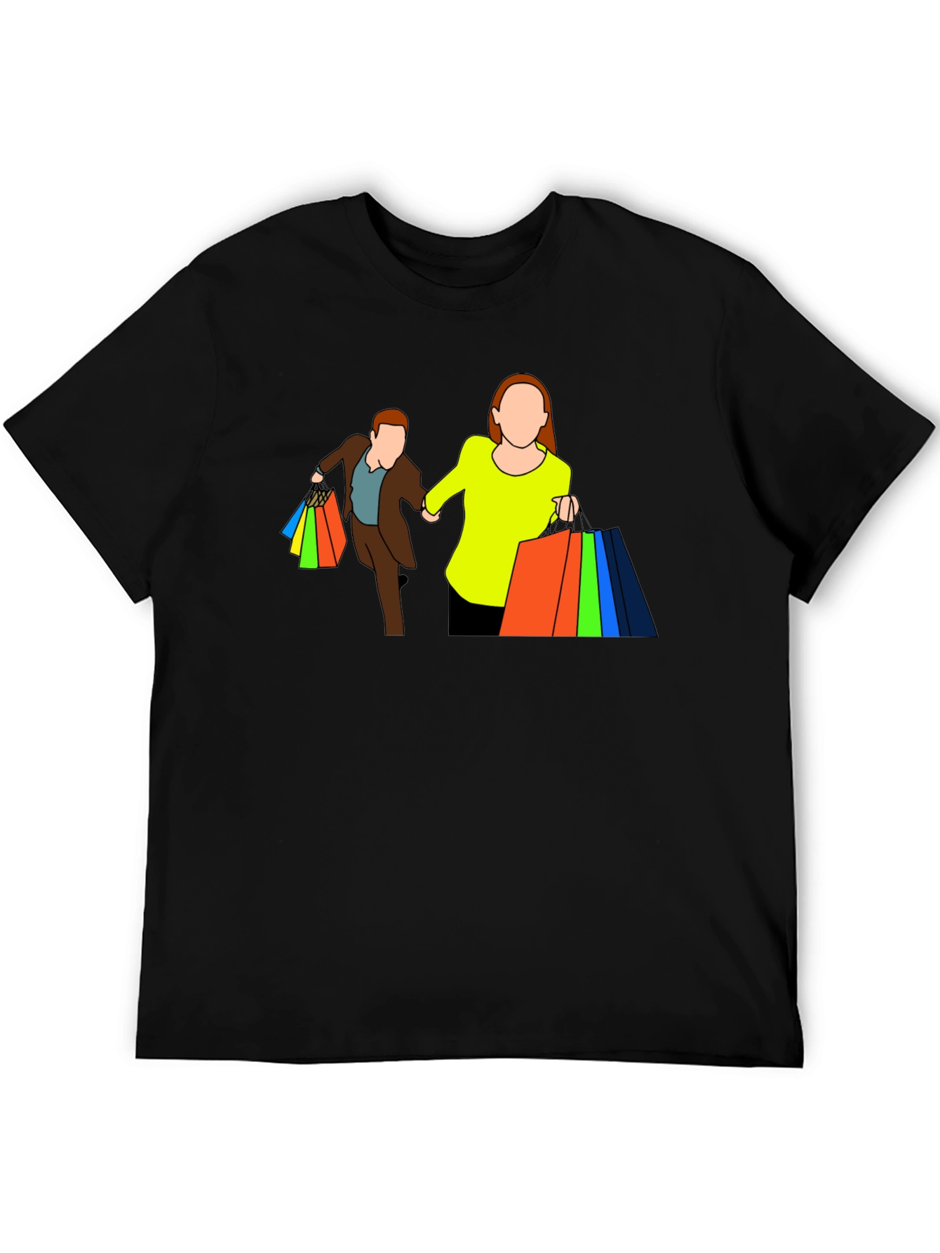 Shopping Couple Black T-Shirt