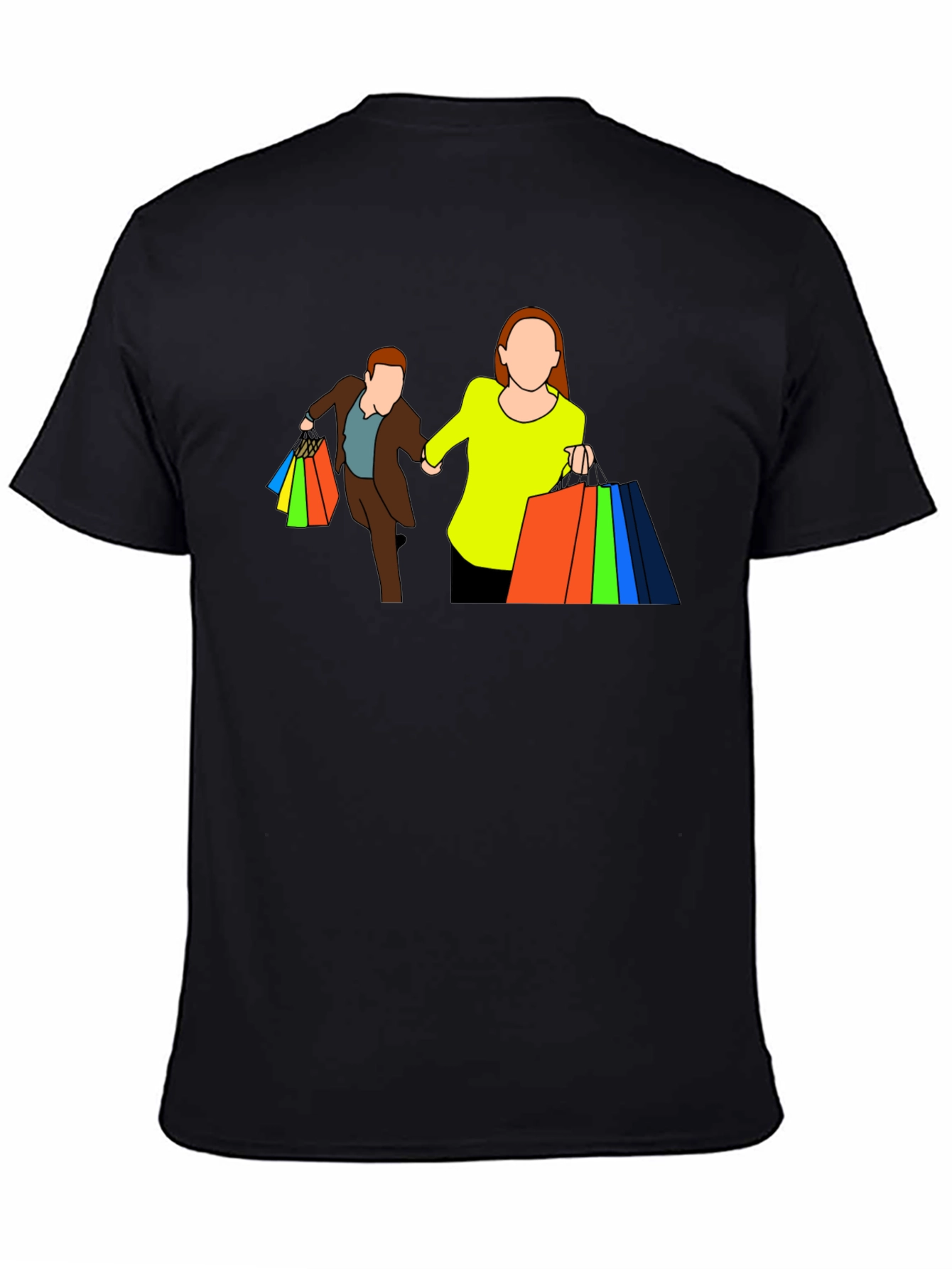 Shopping Couple Black T-Shirt