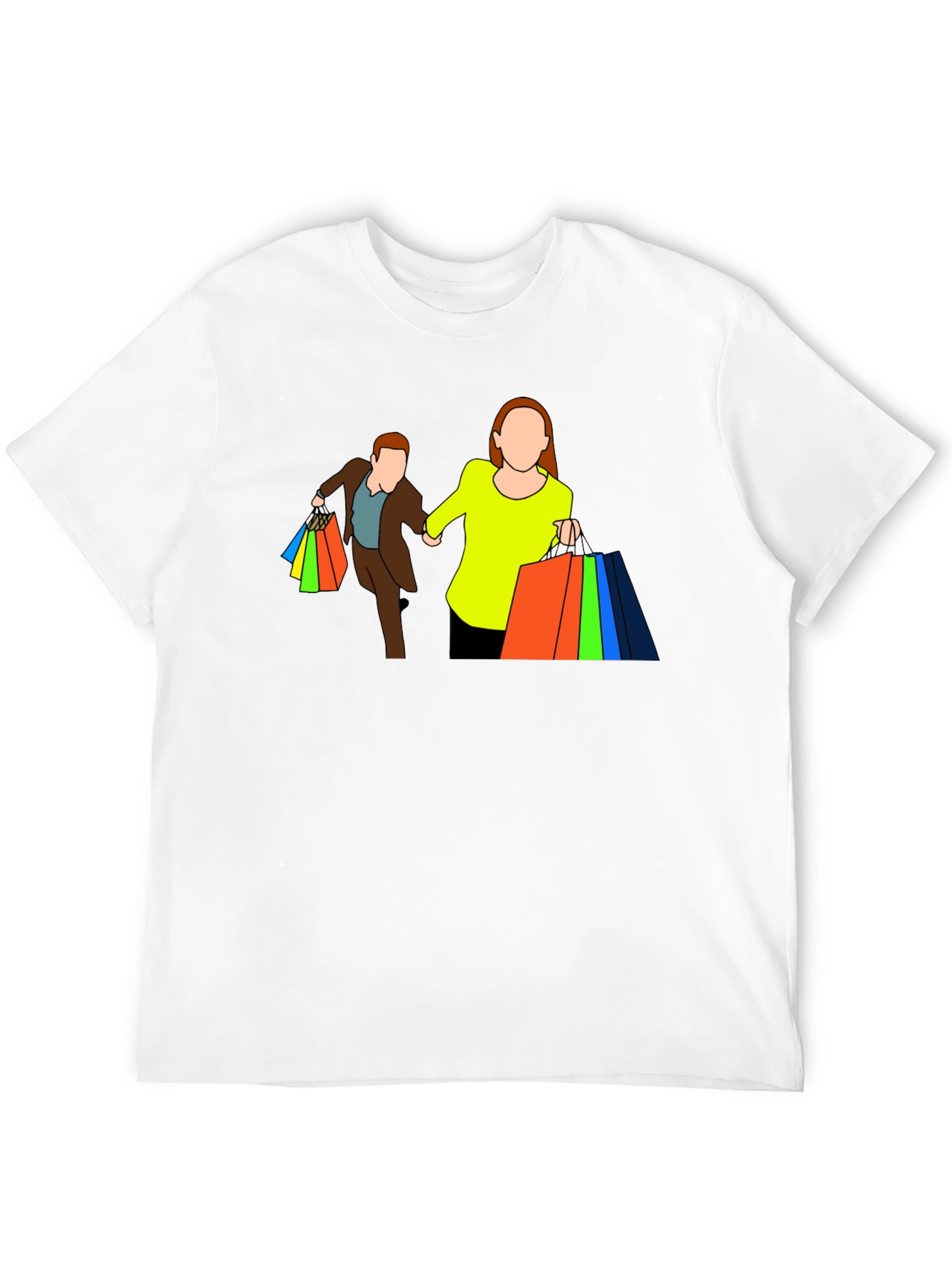 Shopping Couple Black T-Shirt