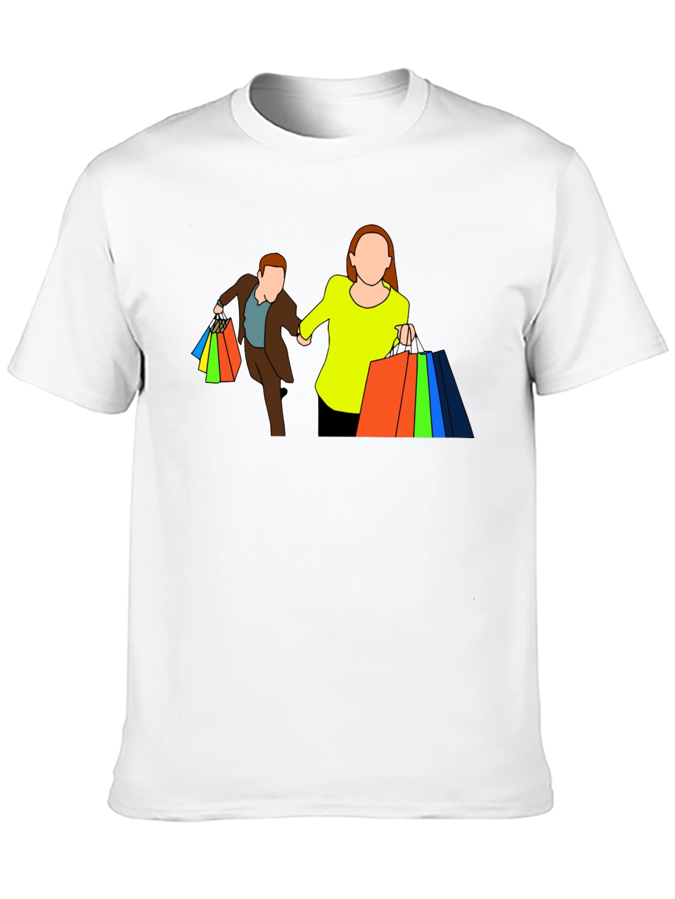 Shopping Couple Black T-Shirt