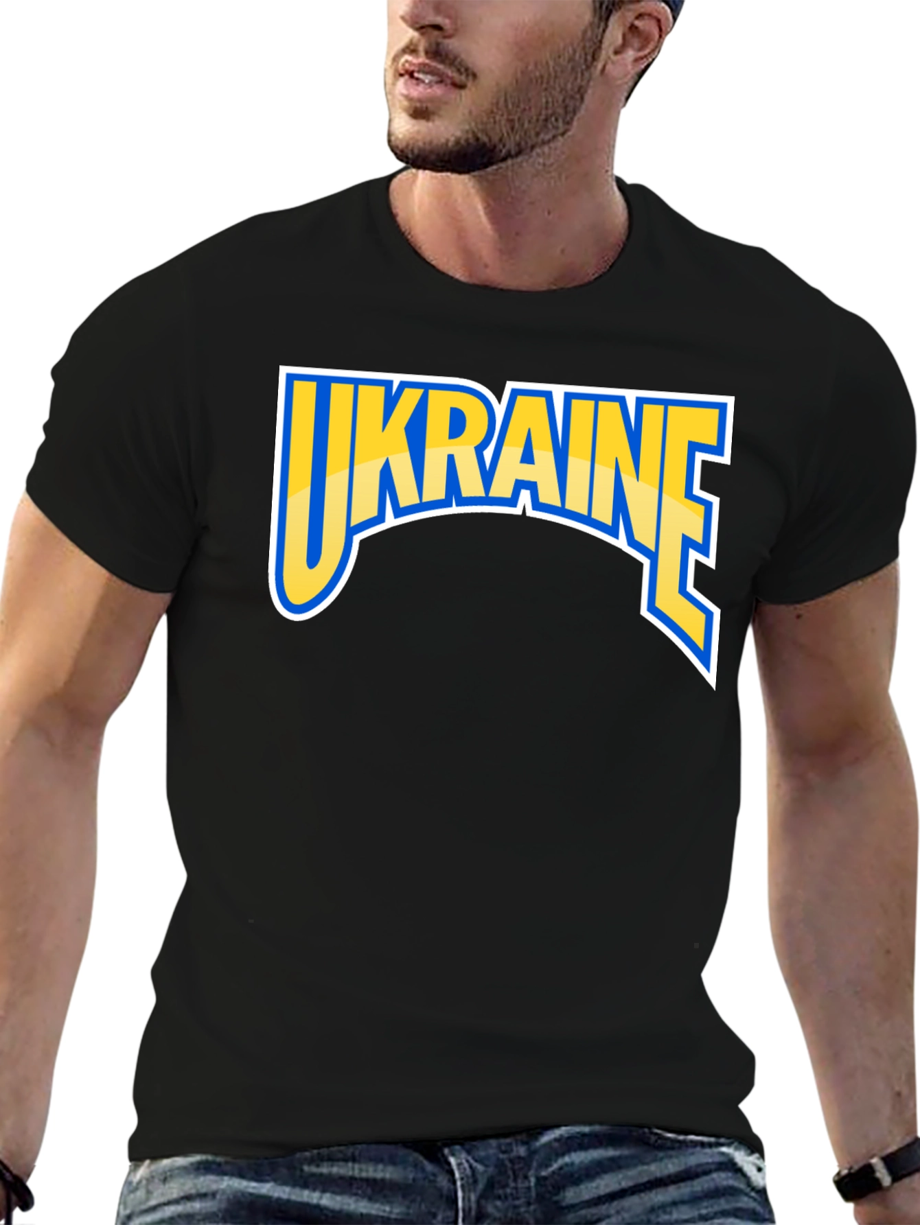 Ukraine Graphic Tee - Bold Patriotic Style