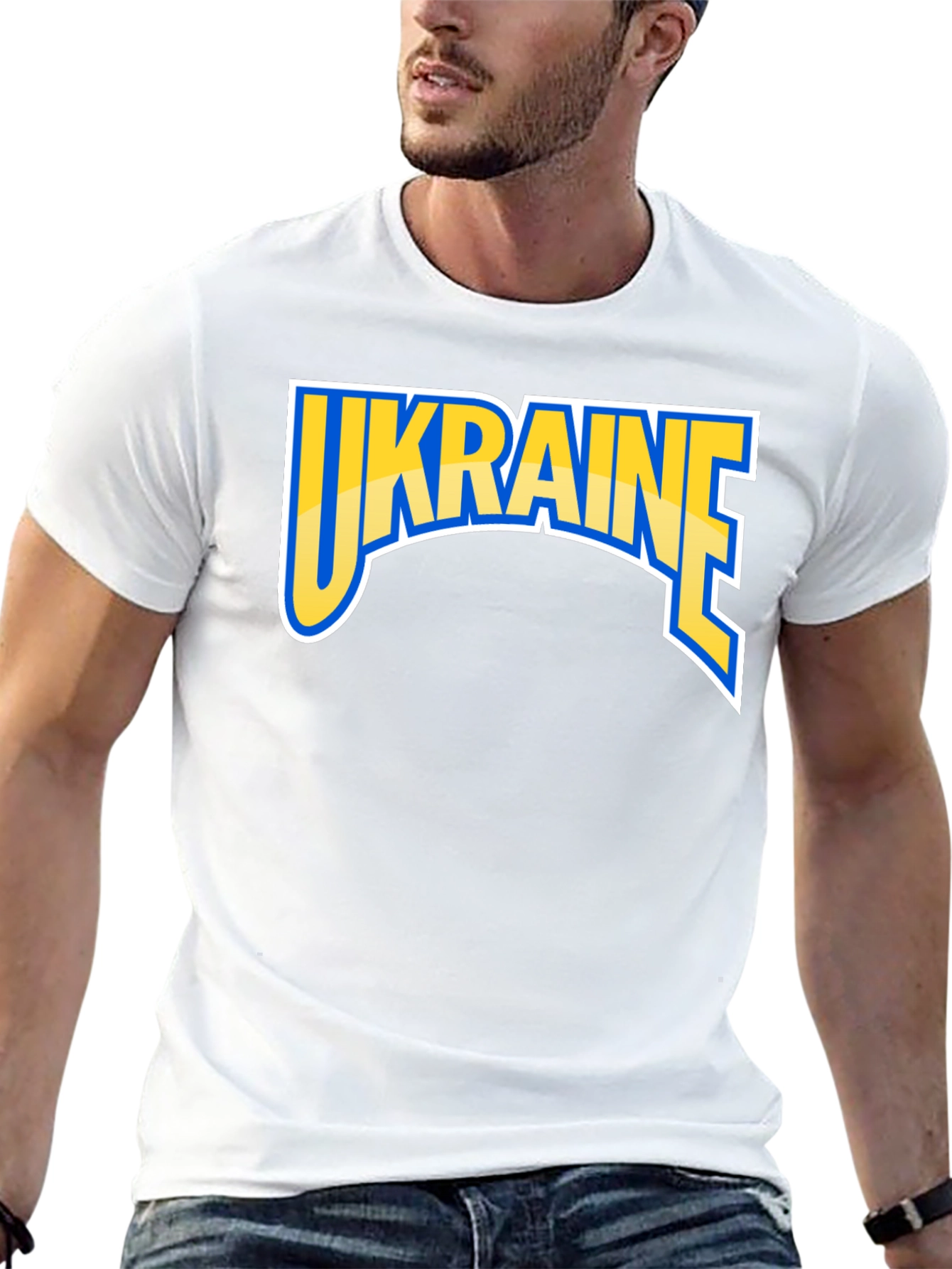 Ukraine Graphic Tee - Bold Patriotic Style