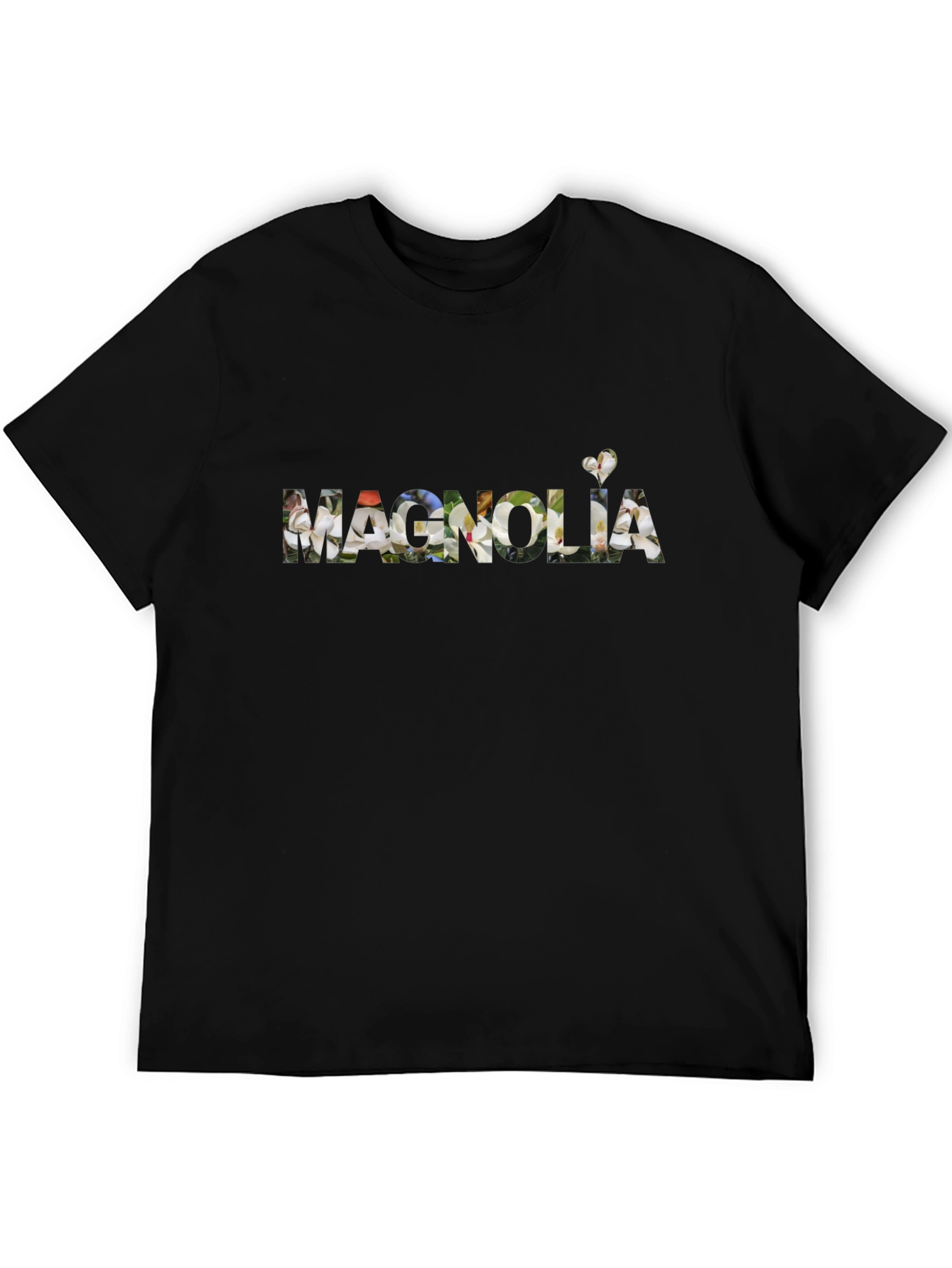 Magnolia Graphic Tee - Classic Black Cotton