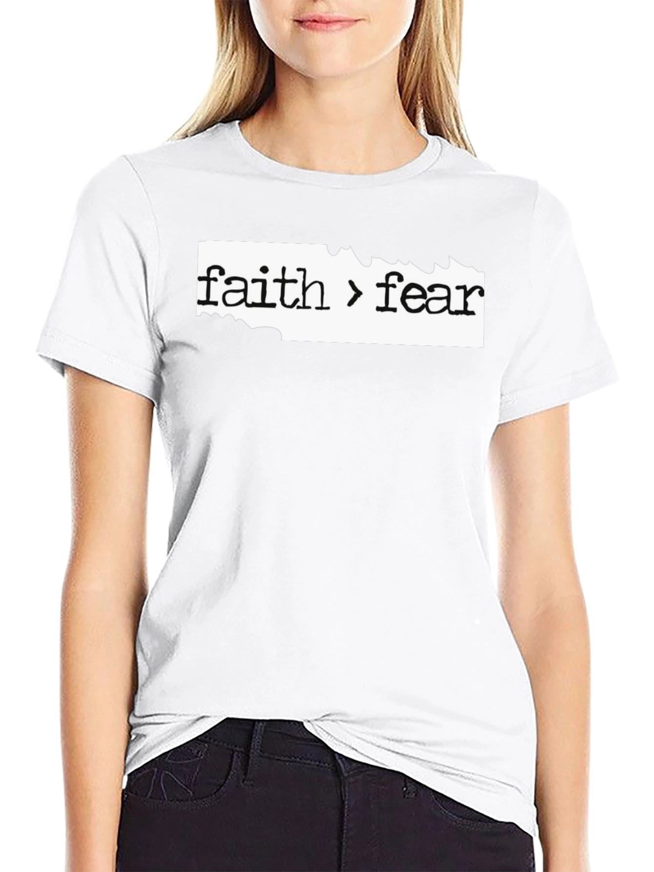 Faith Over Fear Graphic Tee - Black T-Shirt