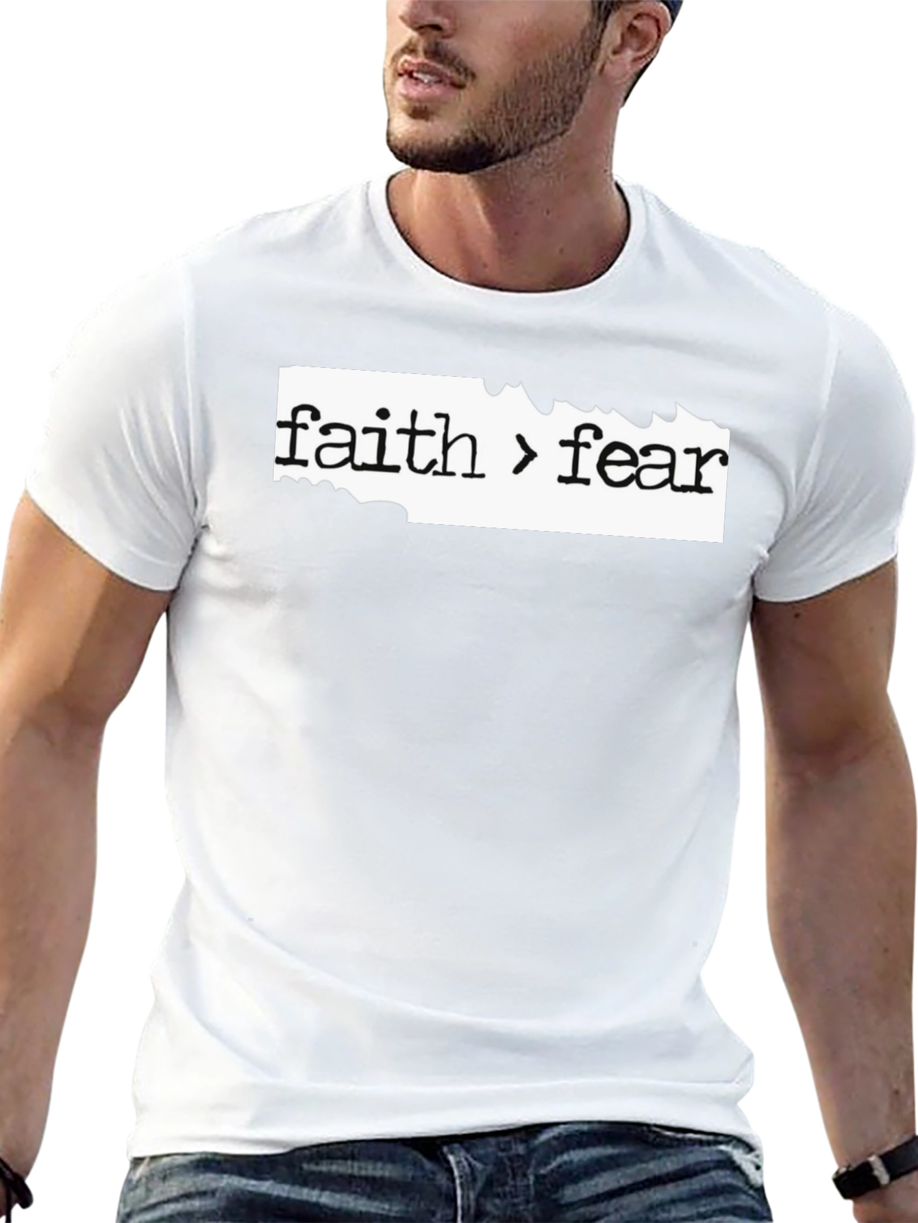 Faith Over Fear Graphic Tee - Black T-Shirt