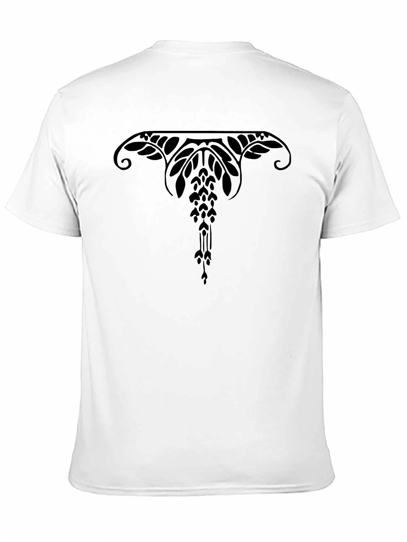 Mens Black T-Shirt with Unique Graphic Design